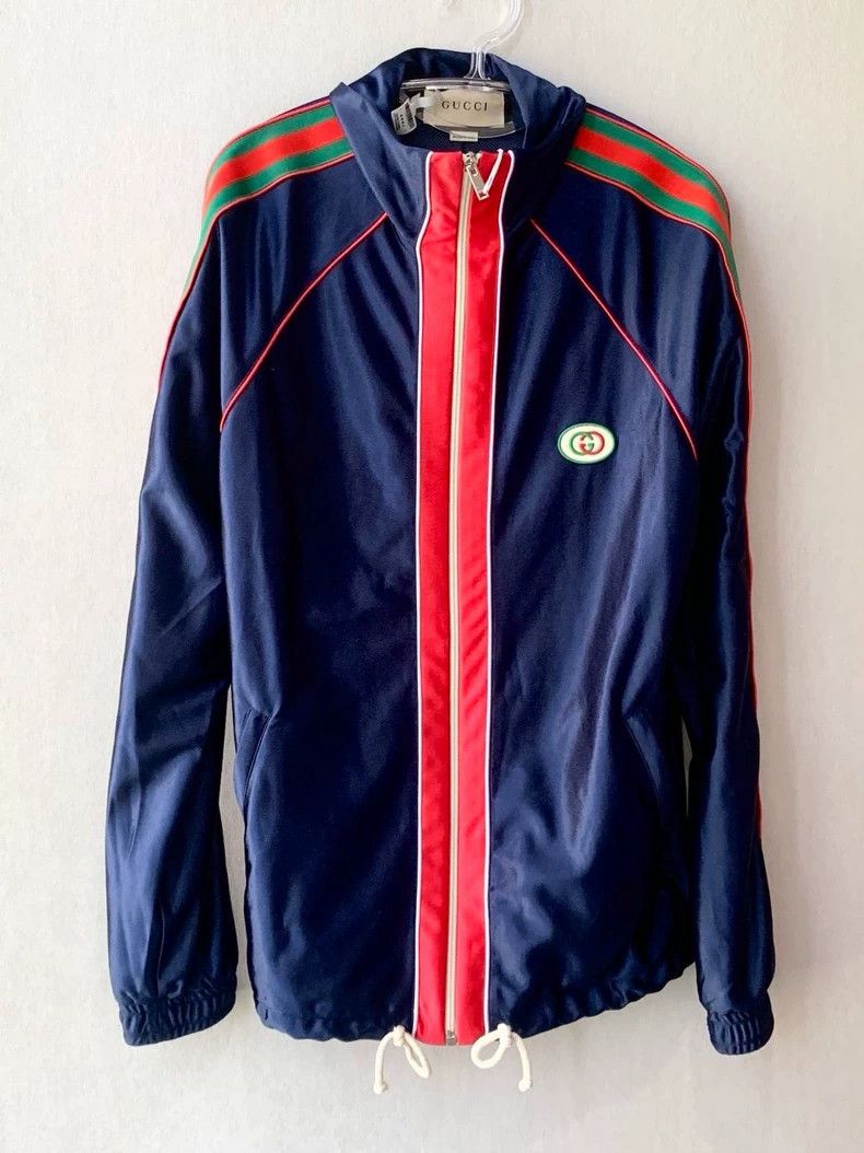 Gucci Gucci Embroidered Logo Striped Jacket S Size US S / EU 44-46 / 1 - 1 Thumbnail