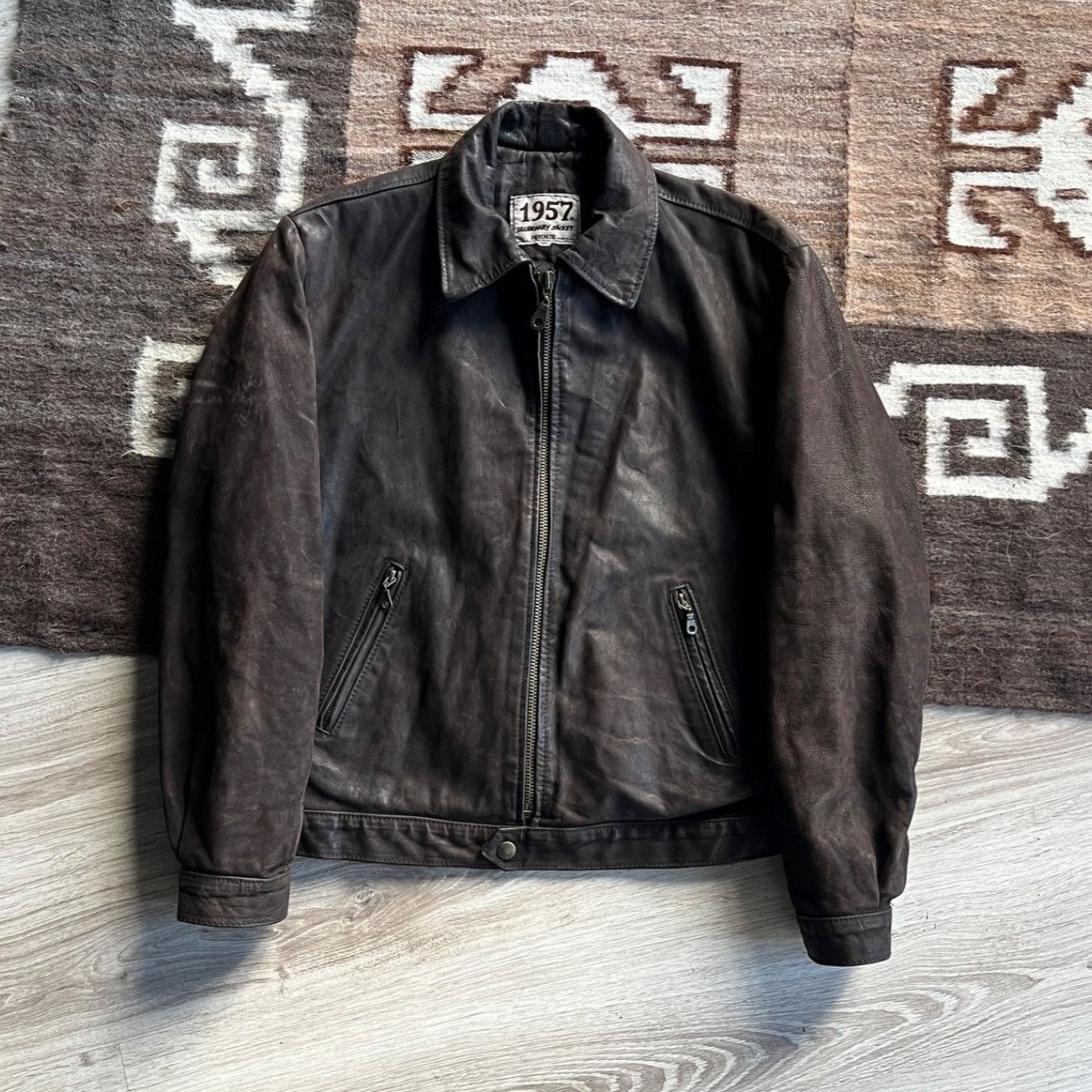 Genuine Leather Vintage Leather 1957 Firenze Jacket 9772AC Size US L / EU 52-54 / 3 - 1 Thumbnail