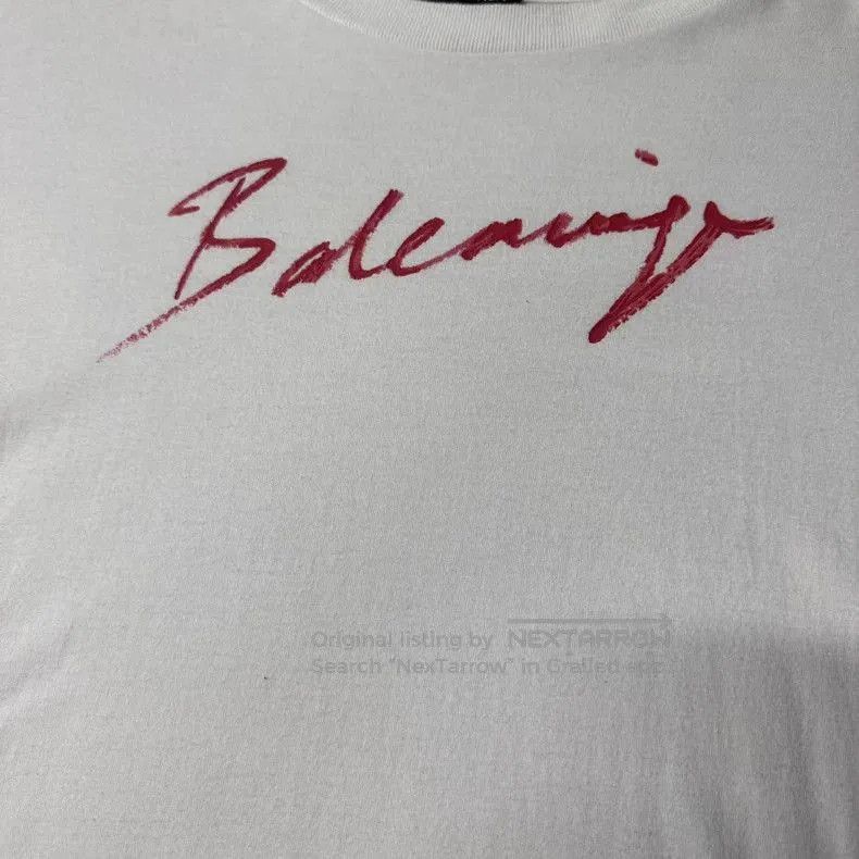 Balenciaga Balenciaga White Red Letter Short Sleeve. Size US S / EU 44-46 / 1 - 2 Thumbnail
