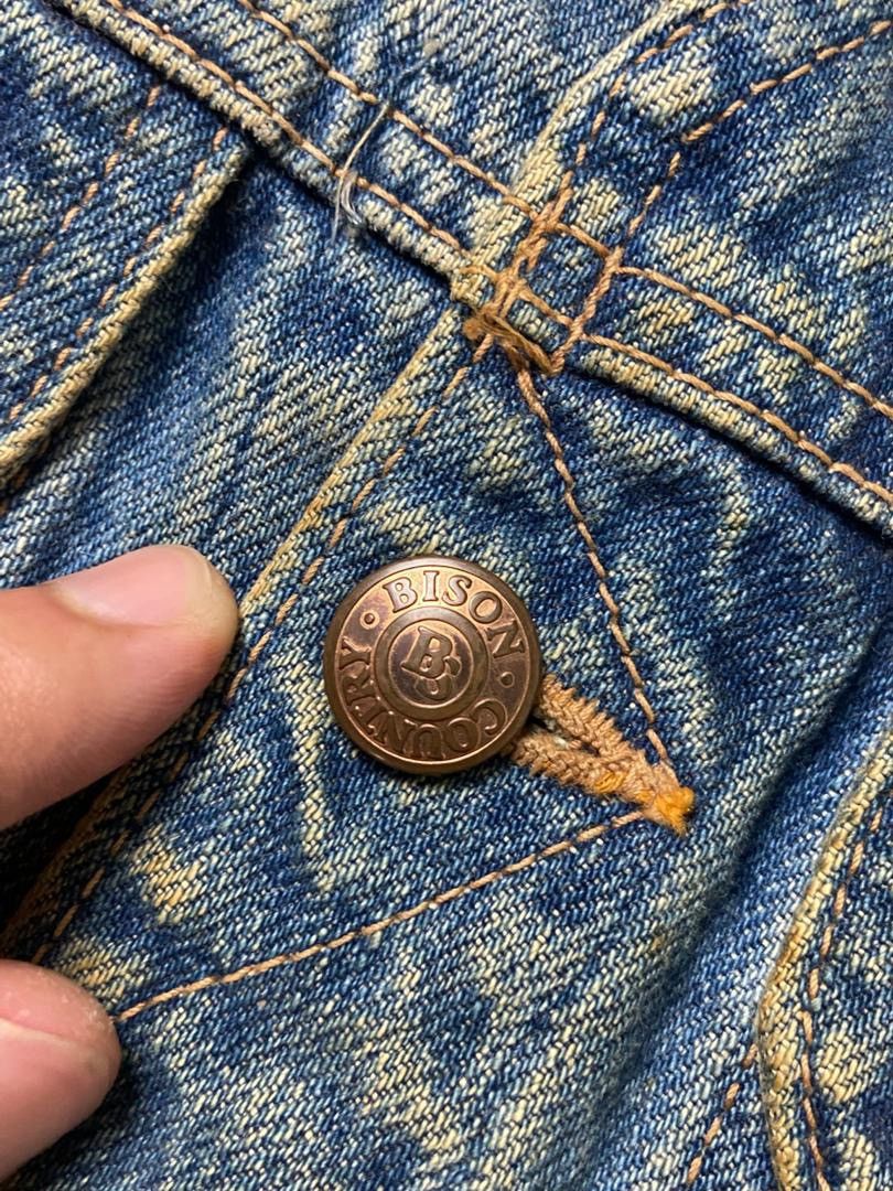 Japanese Brand Bison Country Sleeveless Jean Vest (186) Size M / US 6-8 / IT 42-44 - 7 Thumbnail