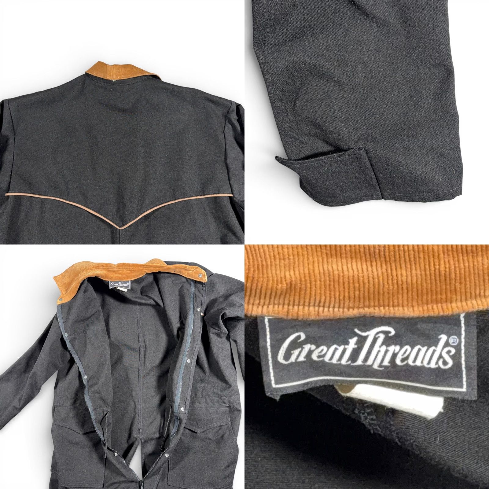 Greats VINTAGE Great Threads Coat Adult EXTRA LARGE Black Drover Western USA 80s Size US XL / EU 56 / 4 - 8 Thumbnail
