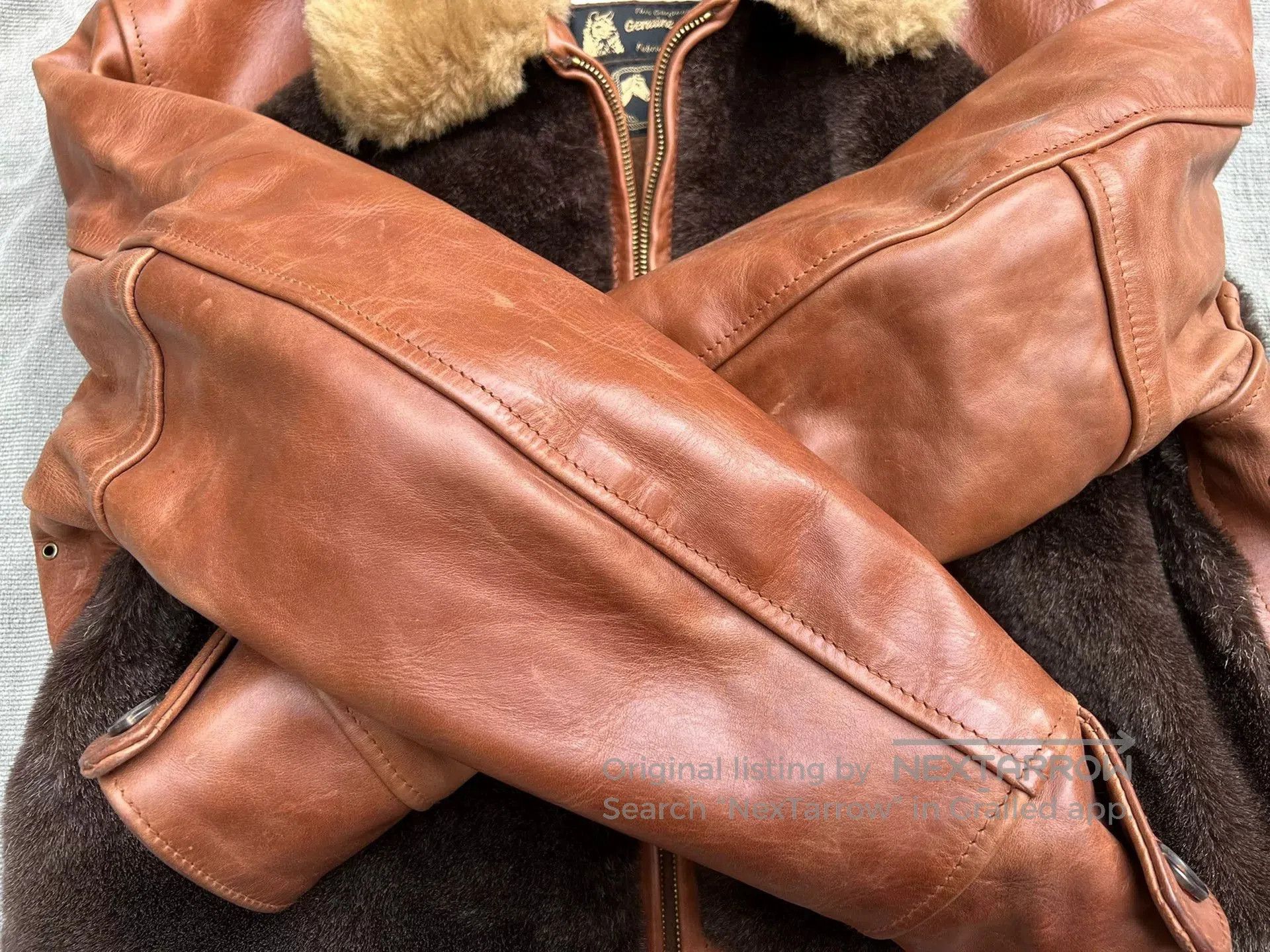 Aero Leathers Custom Brown Bear Jacket by Aero Leather. Size US XS / EU 42 / 0 - 5 Thumbnail