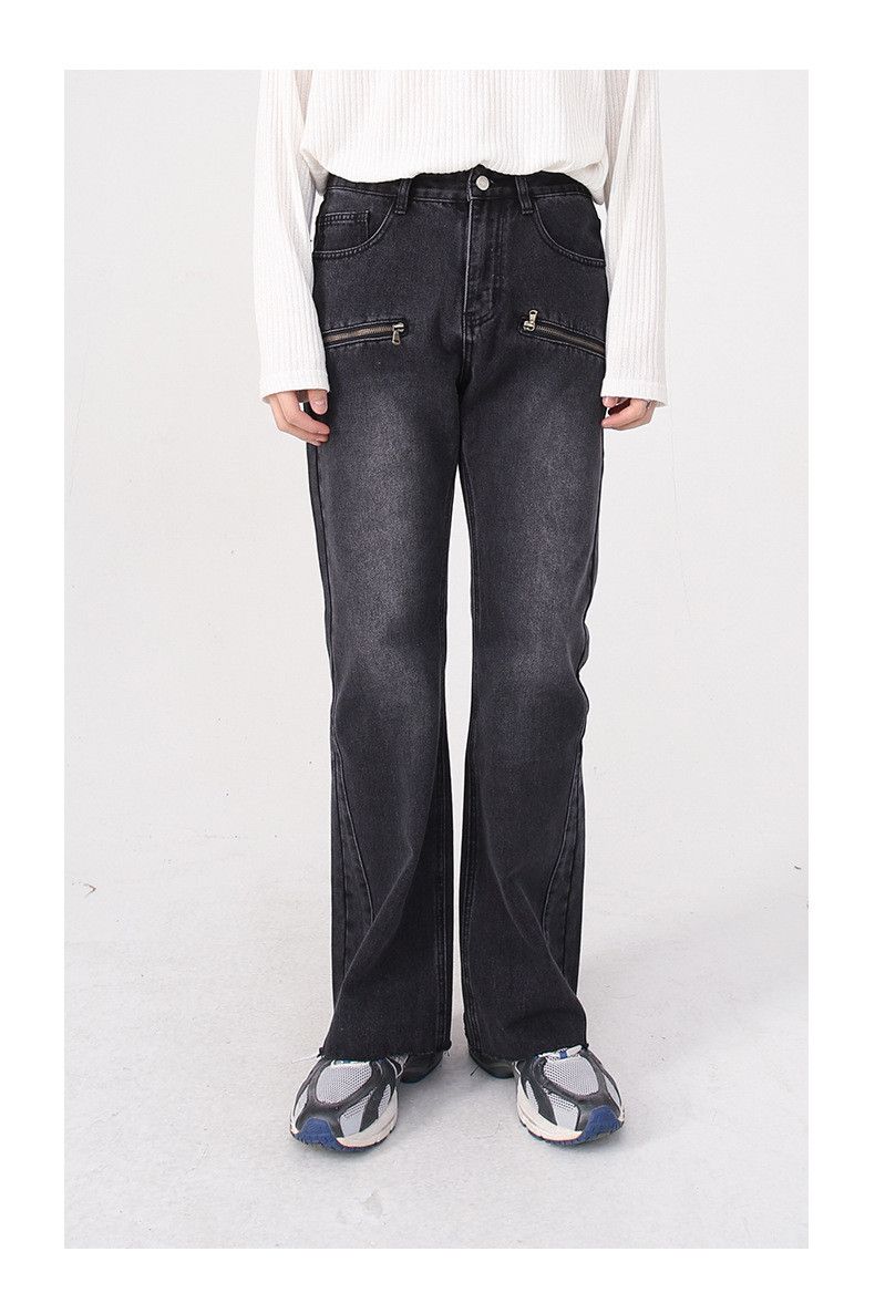 Japanese Brand × Jean Trendy mid-rise loose wide-leg straight flared jeans Size US 32 / EU 48 - 1 Thumbnail