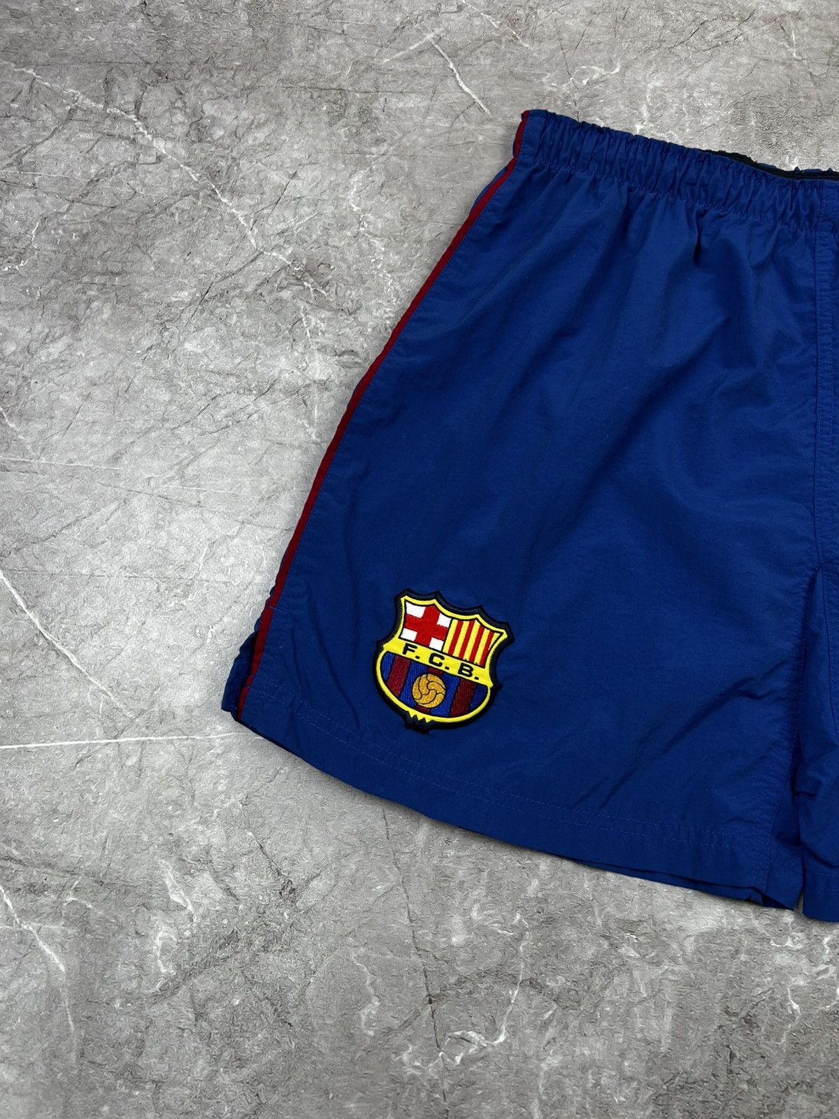 Nike × Vintage Nike Nylon Barcelona Vintage football shorts Size US 32 / EU 48 - 3 Thumbnail