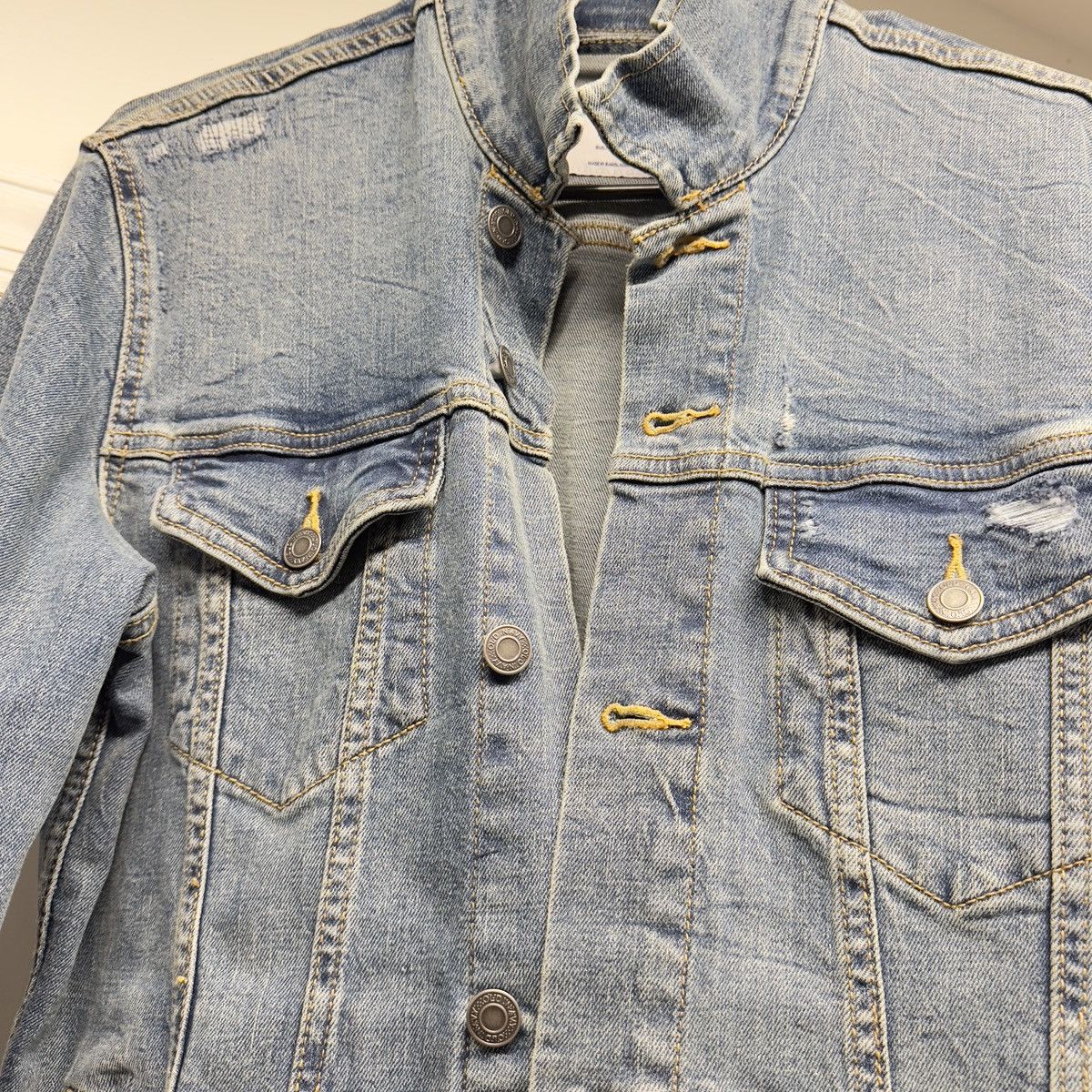 Old Navy Stylish light blue faded denim jacket Size US S / EU 44-46 / 1 - 4 Thumbnail