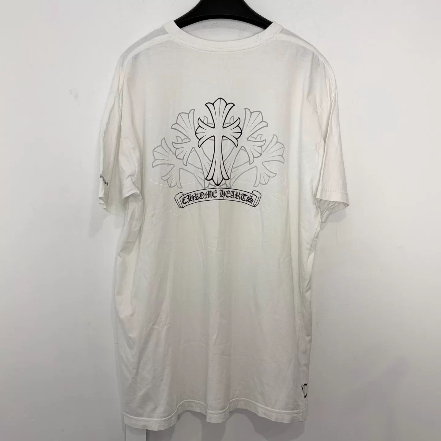 Chrome Hearts Chrome Hearts White Scroll Sketch Cross Short Sleeve Tee Size US XL / EU 56 / 4 - 2 Thumbnail