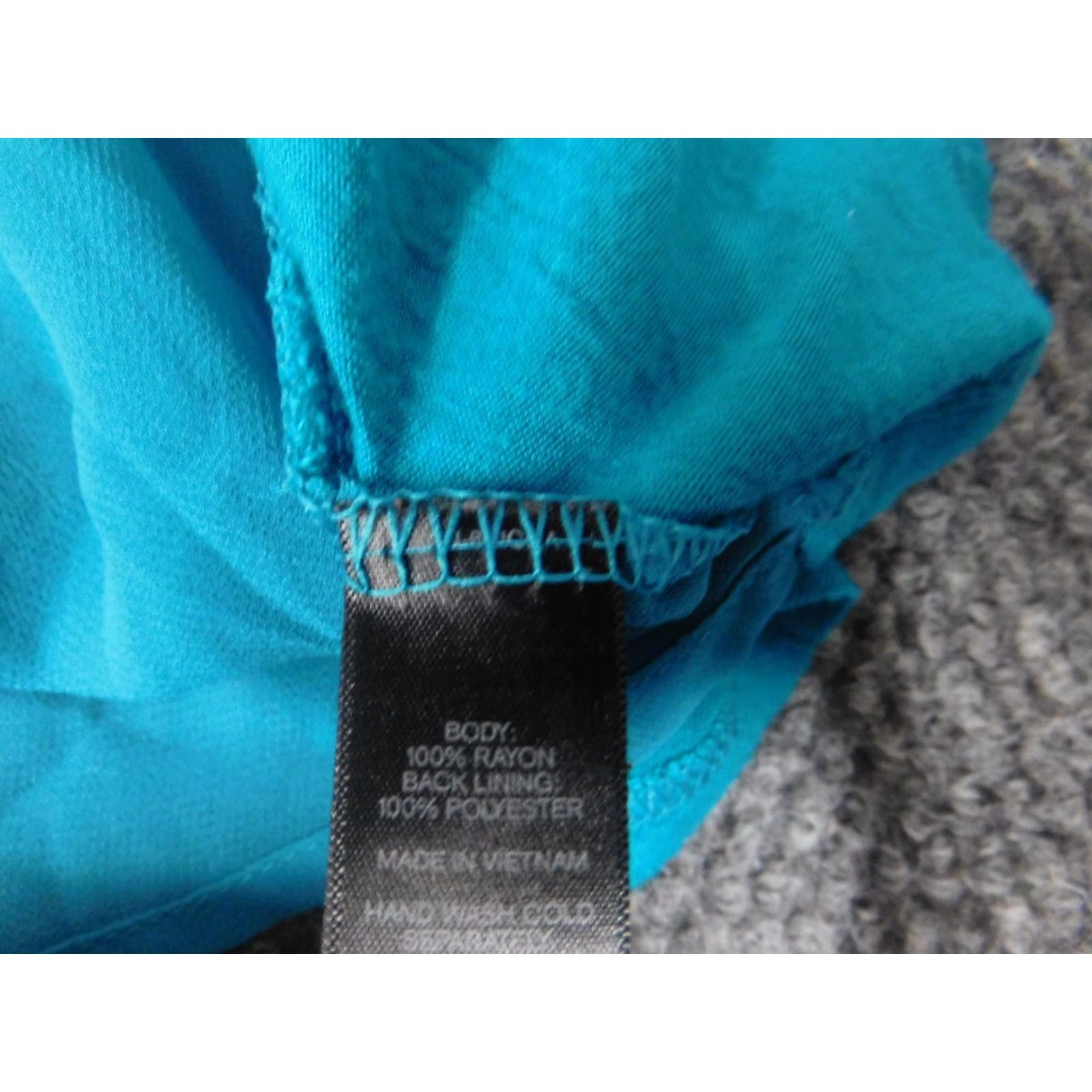 Express Express Blouse Womens Small Blue Stretch Pullover V-neck Shirt Size S / US 4 / IT 40 - 7 Thumbnail