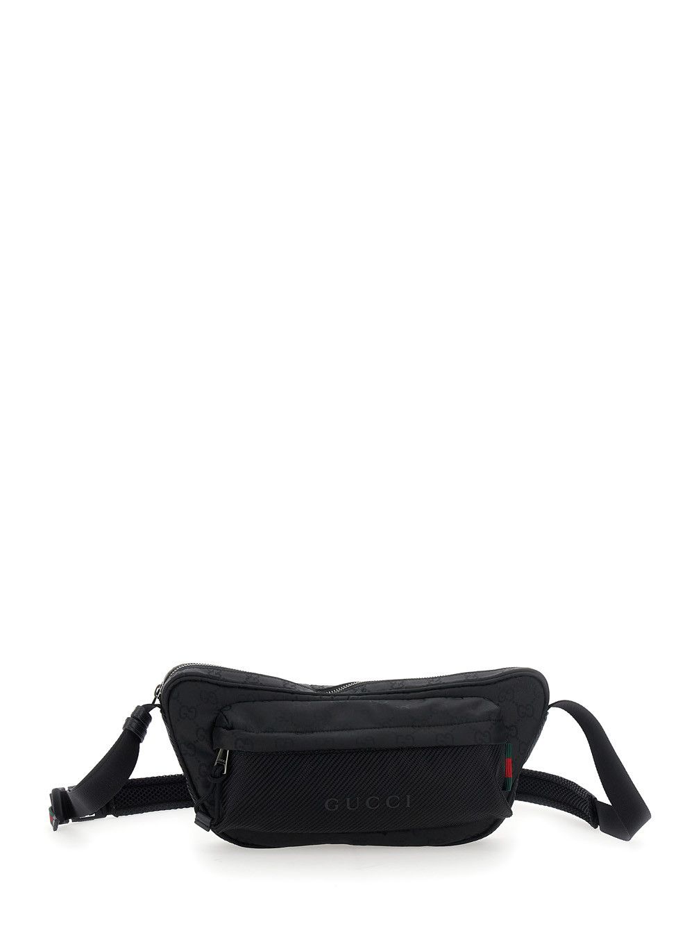 Gucci Black Pouch with Adjustable Waist Strap and Logo Lettering on the Front in GG Canvas Man Size ONE SIZE - 1 Thumbnail