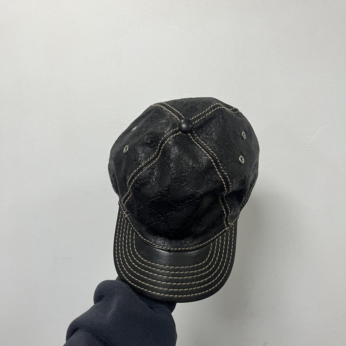 Gucci Gucci Cap Monogram Leather Size ONE SIZE - 6 Thumbnail
