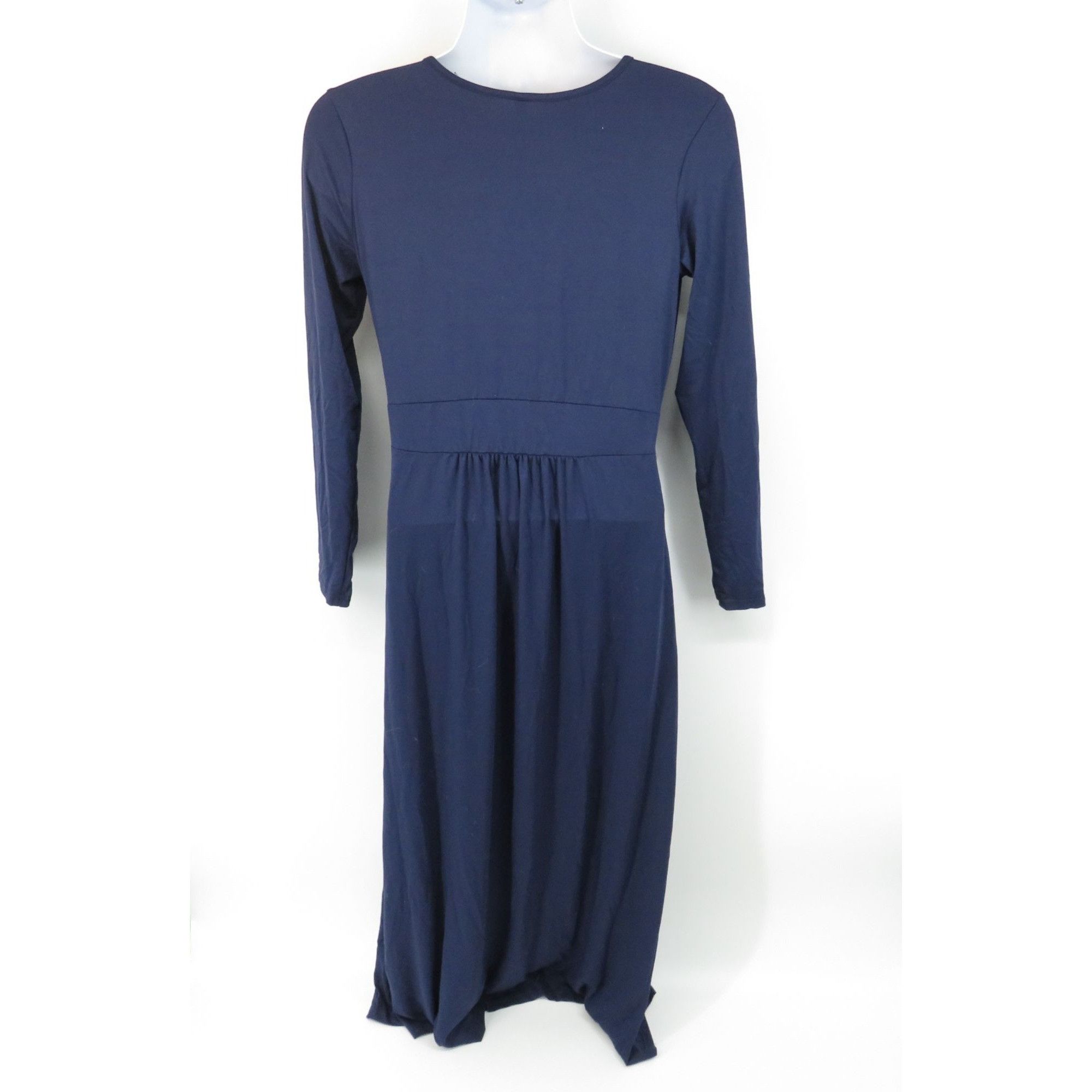 Other Auselily Women's Navy Blue V-Neck Long Sleeve Dress Large NW Size L / US 10 / IT 46 - 3 Thumbnail
