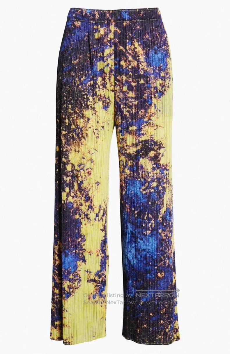 Issey Miyake Issey Miyake size:3 Starry Sky Straight-leg Pants Size 31" - 1 Thumbnail
