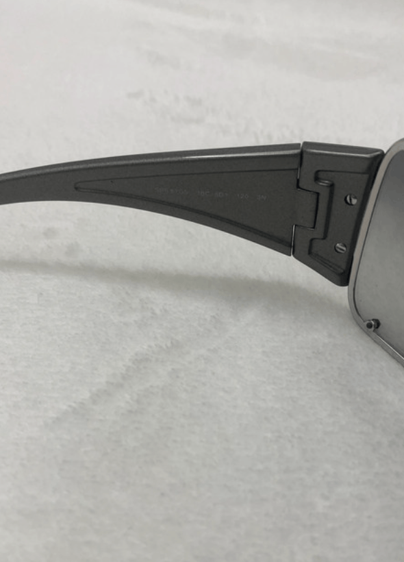 Prada × Vintage PRADA Sunglasses Rectangle Wrap Shield Metal Symbole Sport Size ONE SIZE - 4 Thumbnail