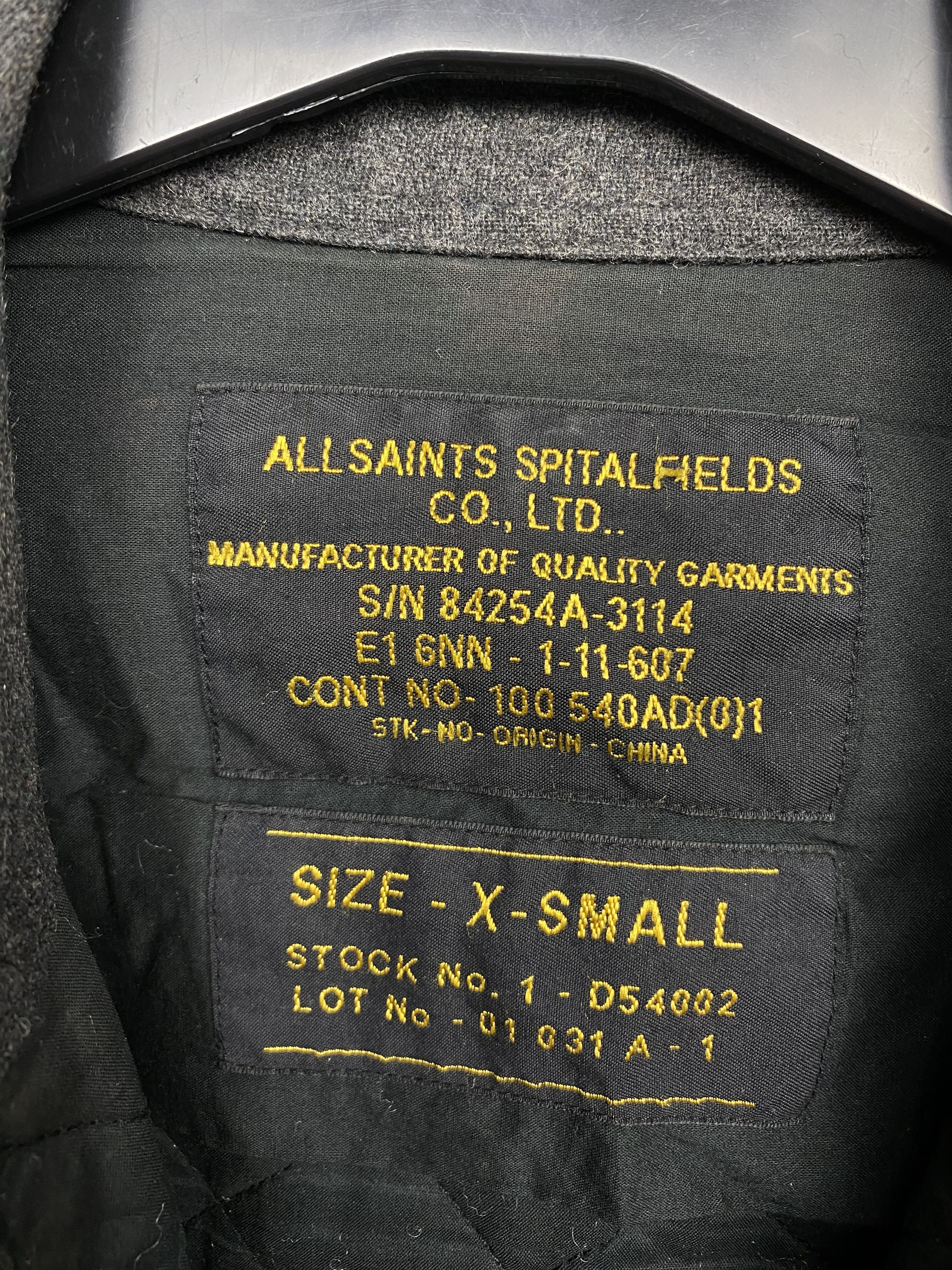 Allsaints Allsaints Vintage Mens Pathfinder Quilted Overshirt Jacket Size US XS / EU 42 / 0 - 3 Thumbnail