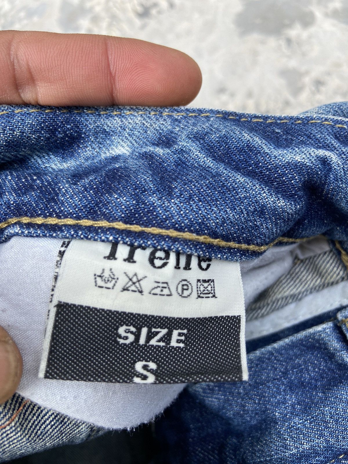 If Six Was Nine × Le Grande Bleu (L.G.B.) × Vintage Irene short denim pants below the knee Size 27" / US 4 / IT 40 - 7 Thumbnail