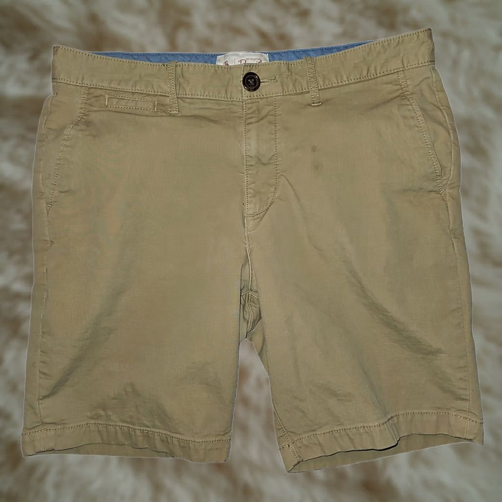 Original Penguin Original Penguin Chino Shorts Men's 33 Khaki Slash Pocket Mid Rise Casual Preppy Size US 33 - 1 Thumbnail