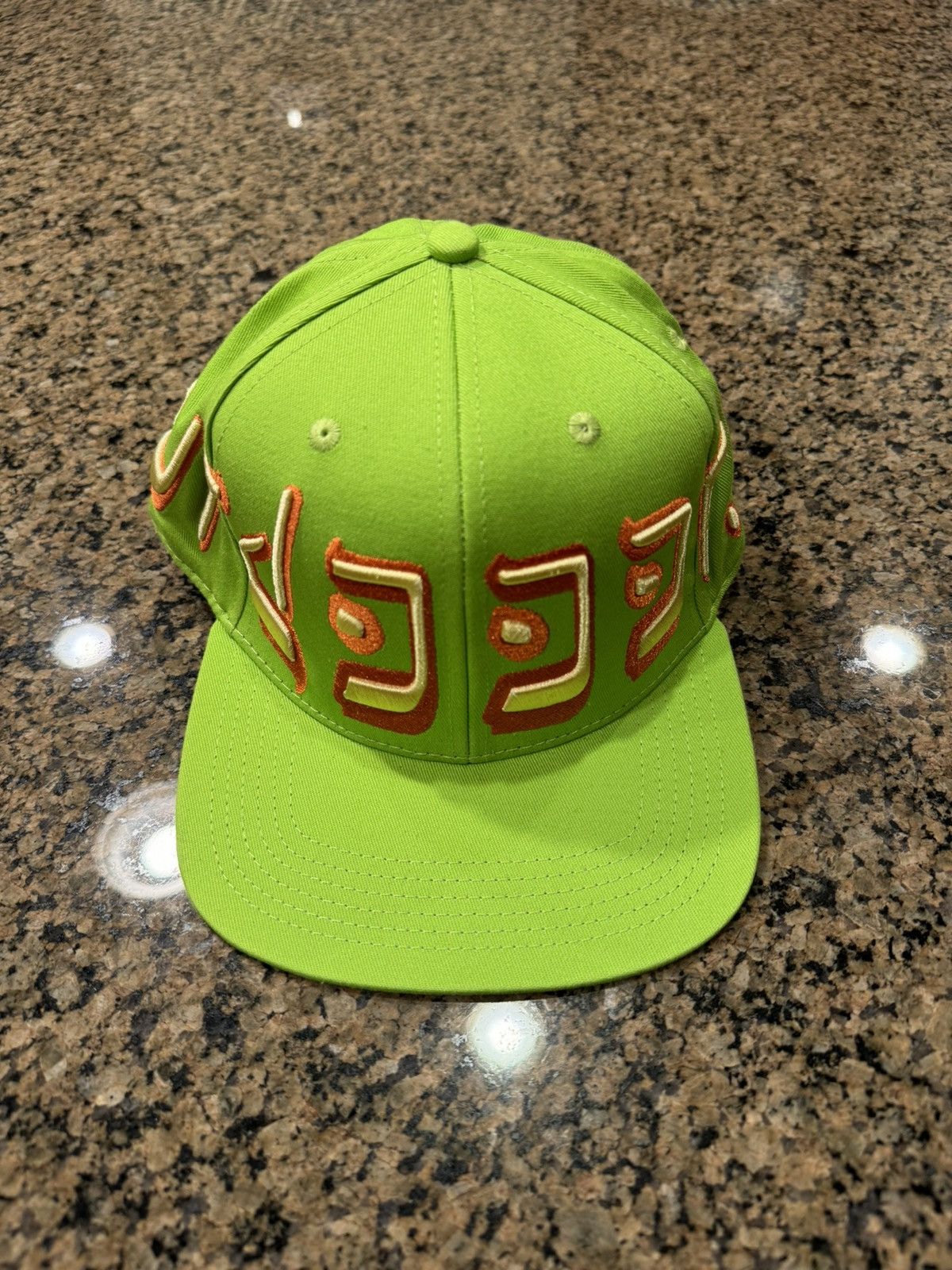 image of Murd333R Fm Murd333R.fm Fitted Hat Cap Size 7 in Lime Green, Men's