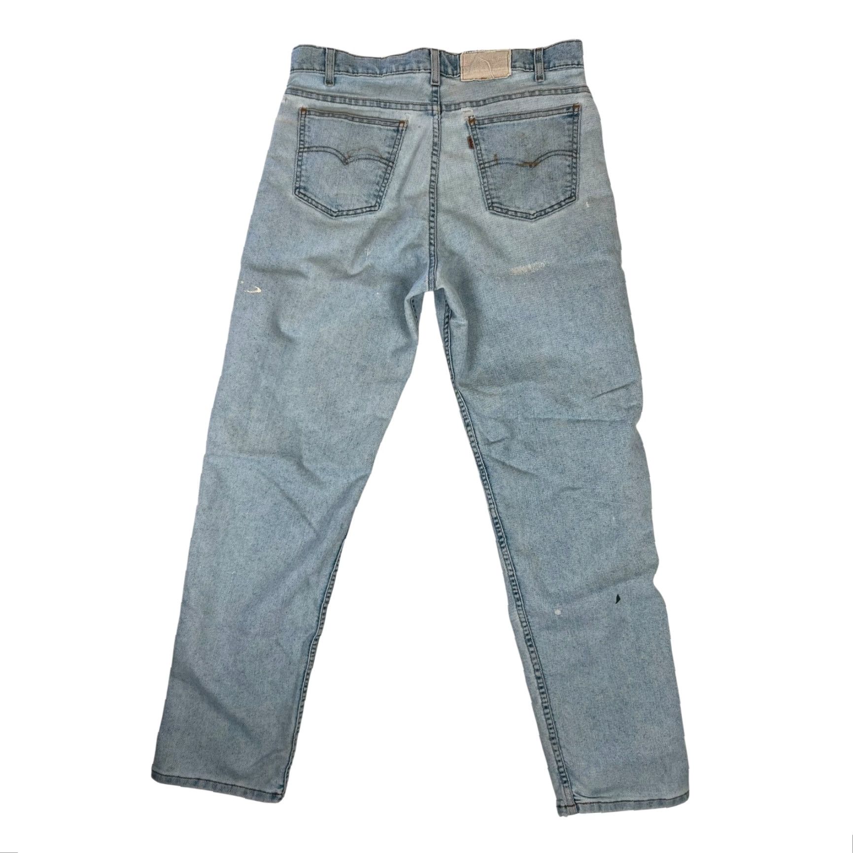 Levi's VINTAGE Levi's 500 Series Jeans Denim Size 34x32 Light Wash Distressed Stains 90s Men Blue Leather? (No, remove nonexistent) Size US 34 / EU 50 - 2 Thumbnail