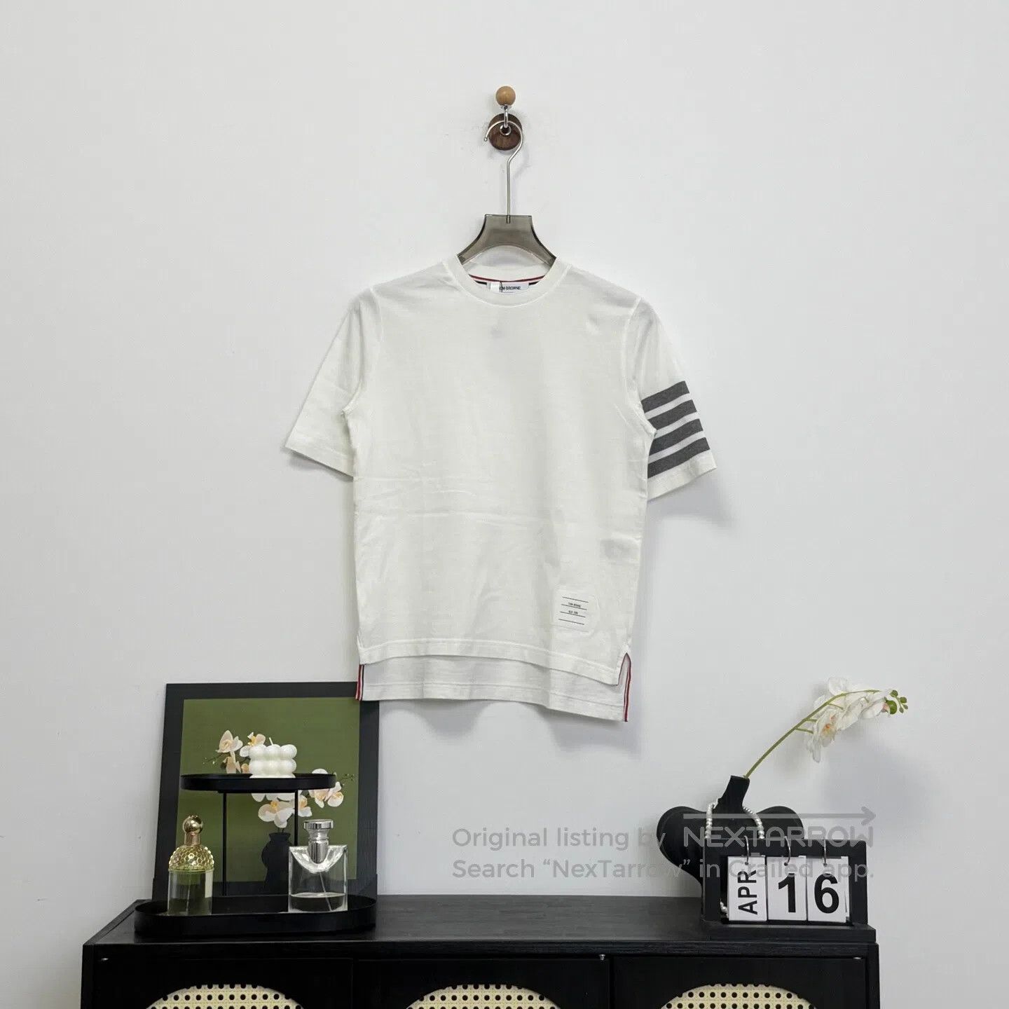 Thom Browne Thom Browne White Four Stripe Short Sleeve| Size S / US 4 / IT 40 - 1 Thumbnail