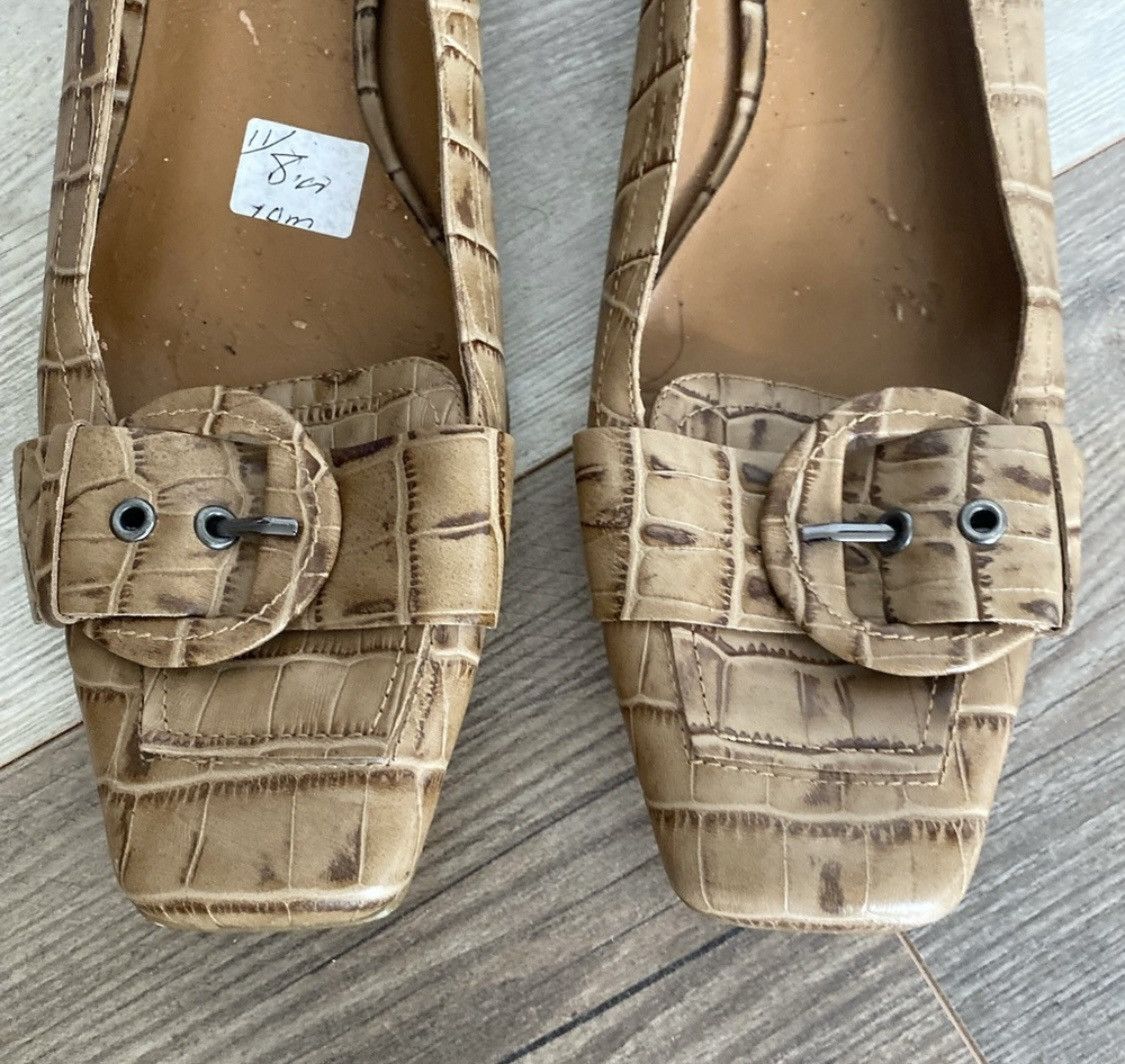 Nine West NINE WEST CROCODILE PRINT ABAY FLATS SLIP ON LOAFERS SHOES Size US 10 / IT 40 - 2 Thumbnail