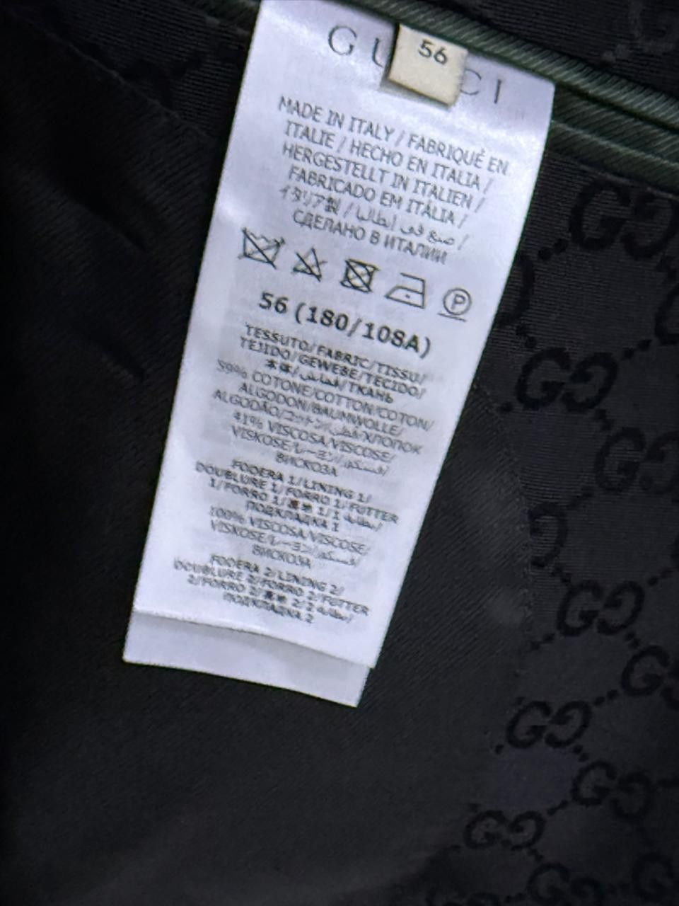 Gucci CC28 GG Cotton Viscose Formal Jacket in Black Size US XL / EU 56 / 4 - 3 Thumbnail