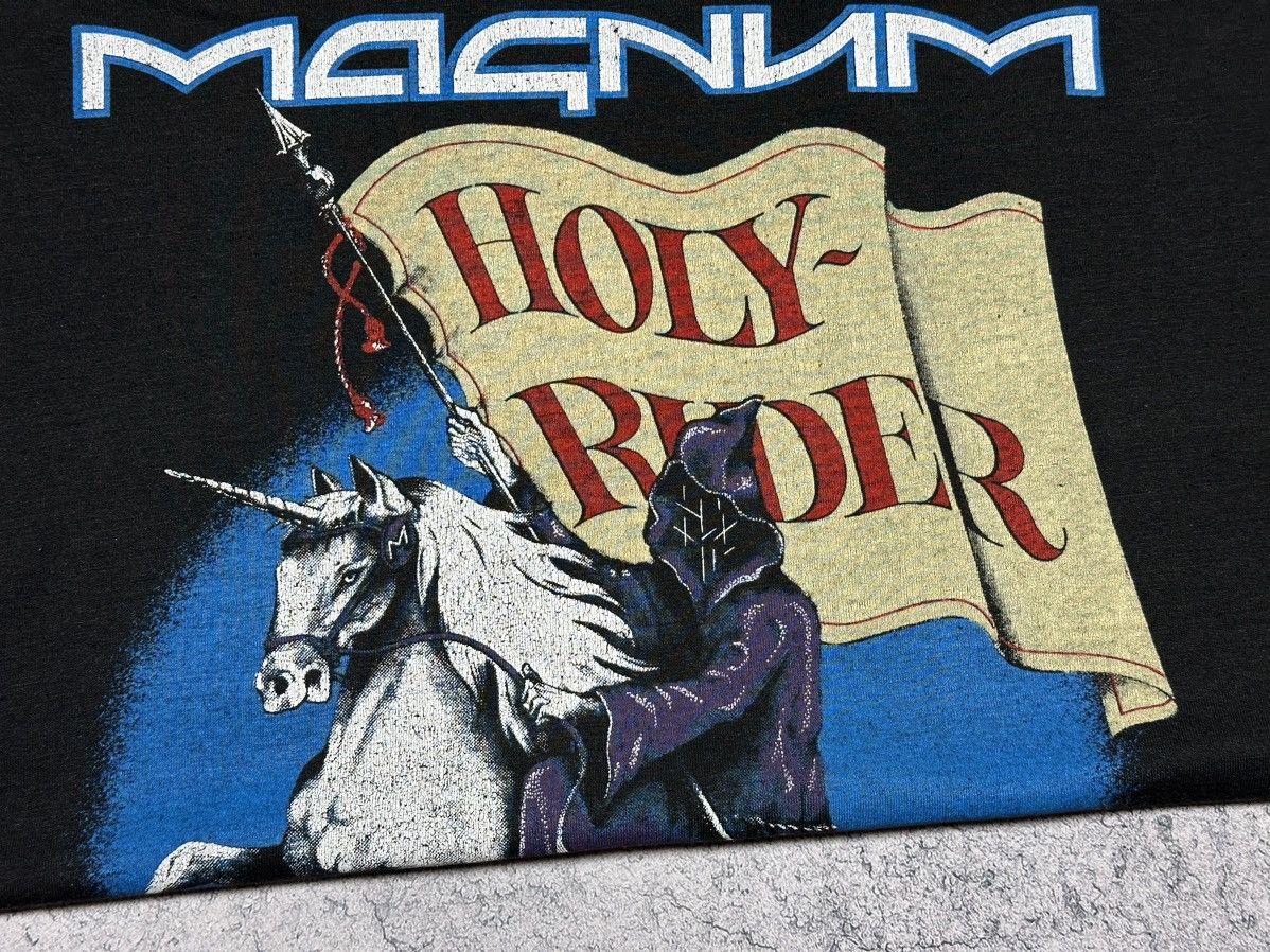 Band Tees Vintage 80s Magnum Holy Rider Tour Rock T-Shirt Size US M / EU 48-50 / 2 - 12 Thumbnail
