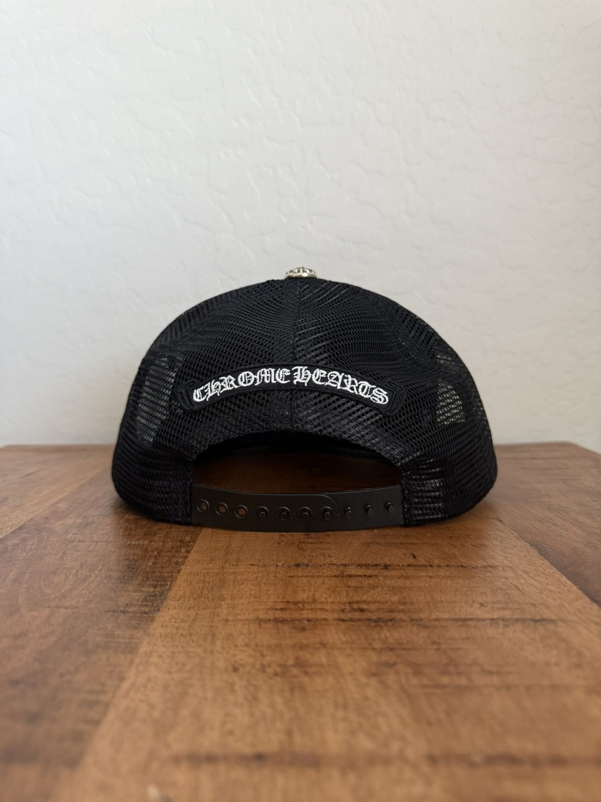 Chrome Hearts CEMETERY TRIPLE CROSS LEATHER PATCH TRUCKER BLACK Size ONE SIZE - 2 Thumbnail