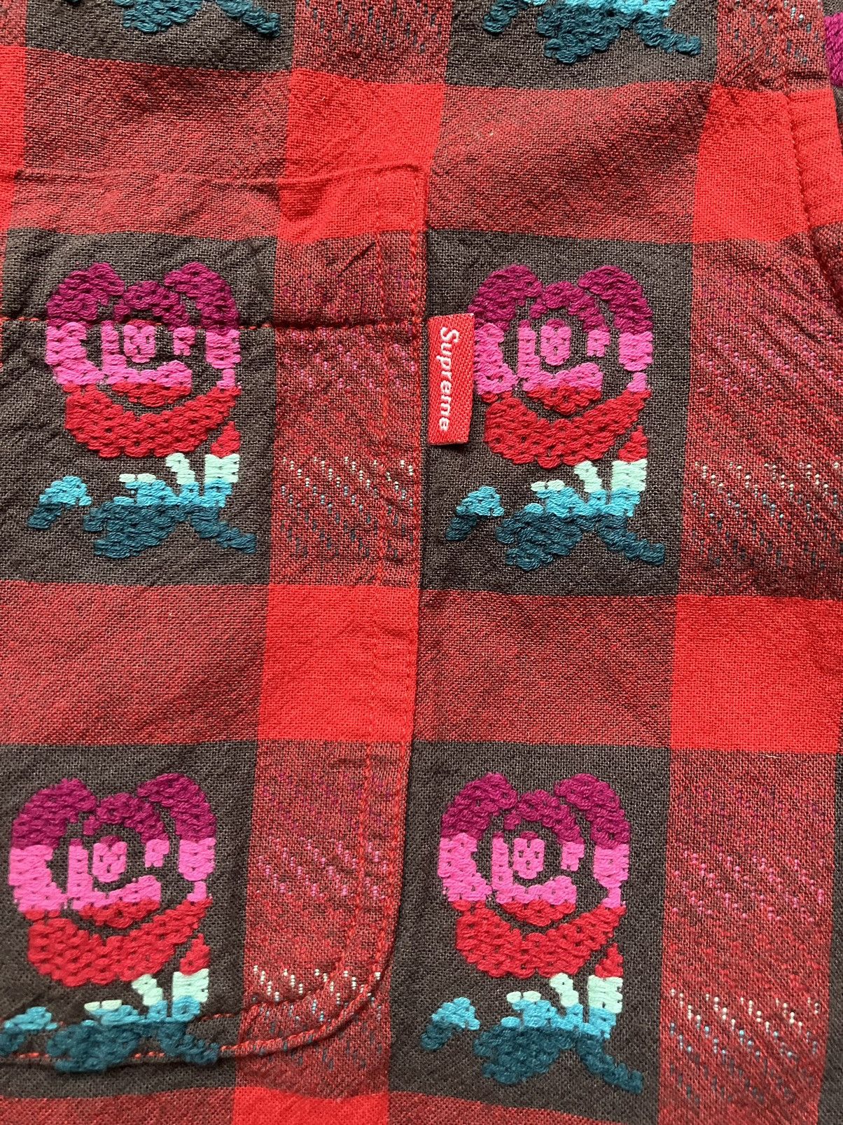 Supreme SUPREME ROSE BUFFALO PLAID SHIRT L Size US L / EU 52-54 / 3 - 3 Thumbnail