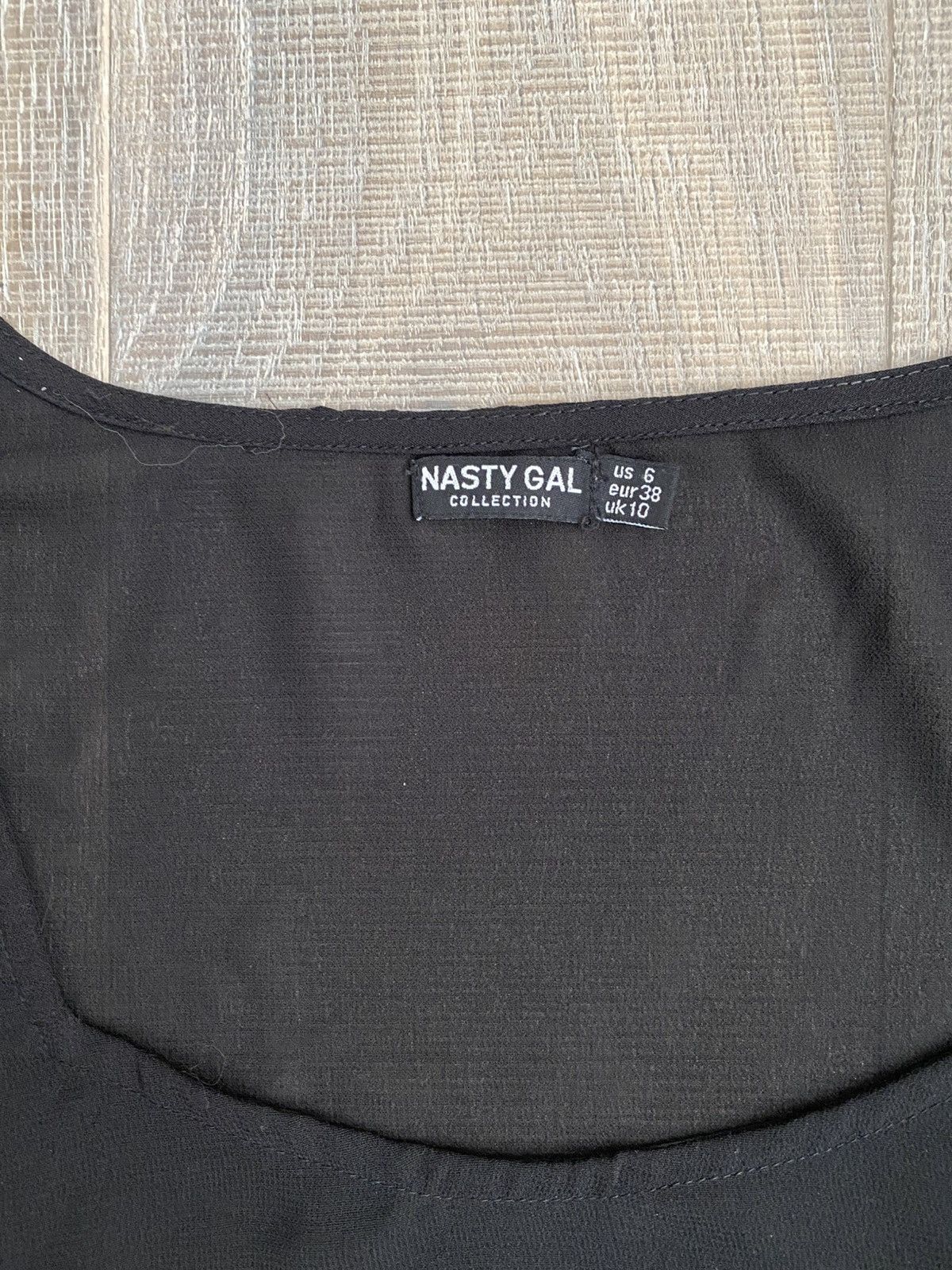 Nasty Gal Nasty Gal Black Sheer Crop Tank Top Size M / US 6-8 / IT 42-44 - 2 Thumbnail