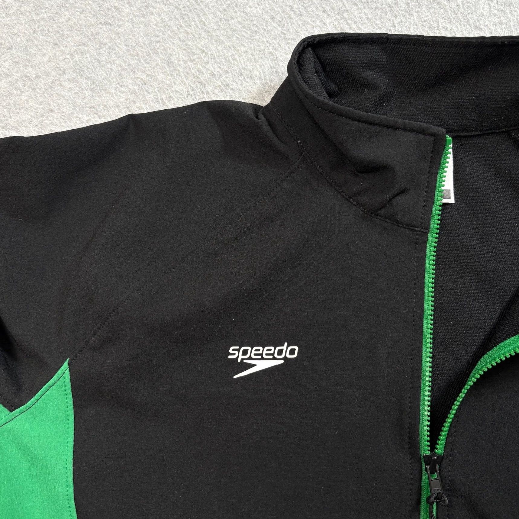 Speedo Speedo Jacket Men M Black Full Zip Athletic Polyester Spandex Sporty Swim Windbreaker Logo Size US M / EU 48-50 / 2 - 6 Thumbnail