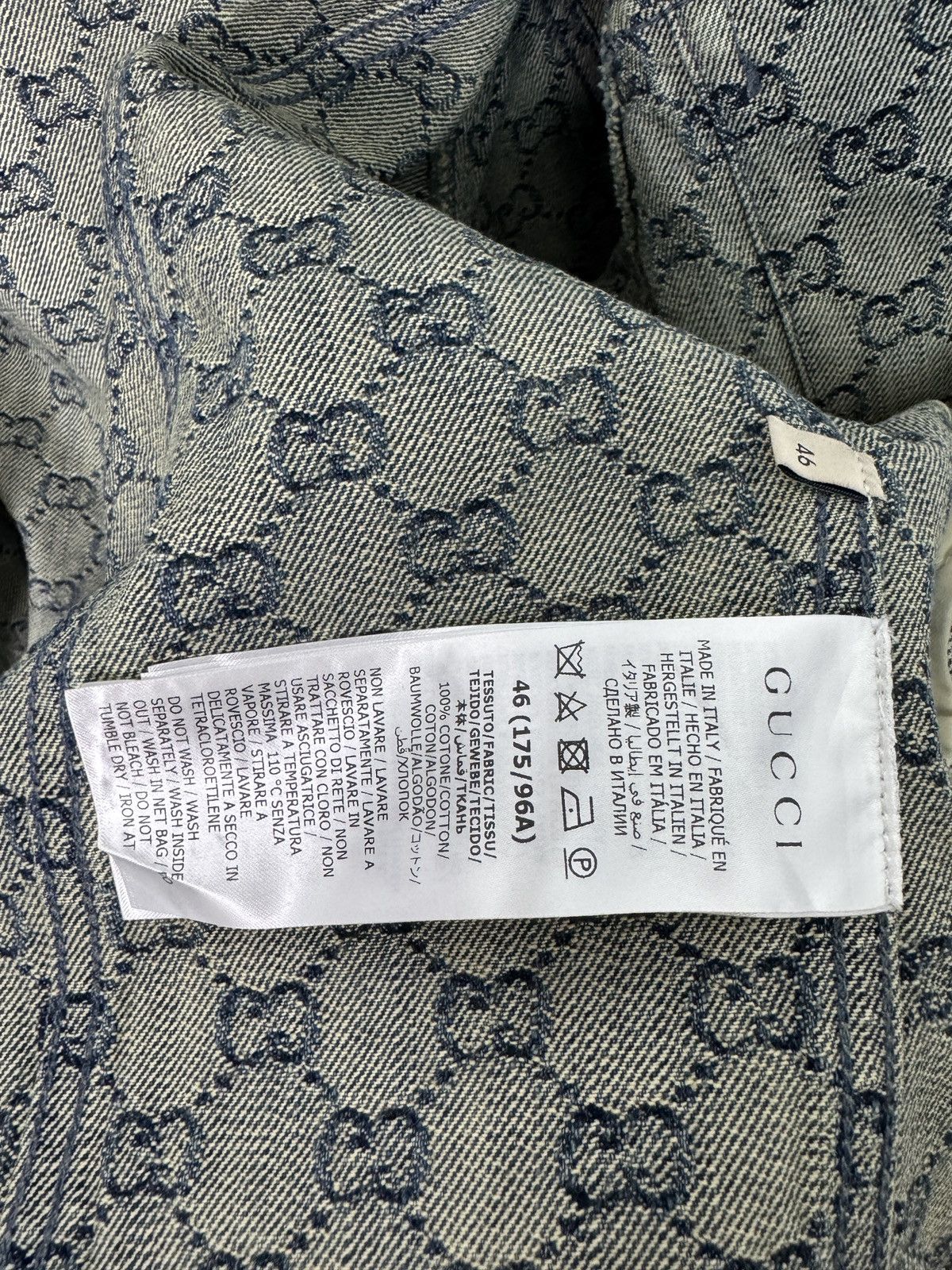 Gucci Gucci GG Monogram denim trucker jacket Size US L / EU 52-54 / 3 - 6 Thumbnail