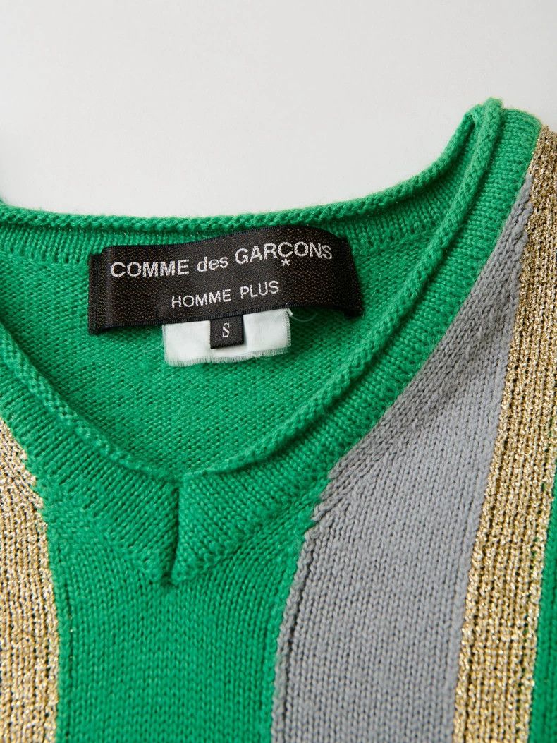 Comme des Garcons Comme Des Garcons Green sleeveless sweater with gold and s Size S / US 4 / IT 40 - 5 Thumbnail
