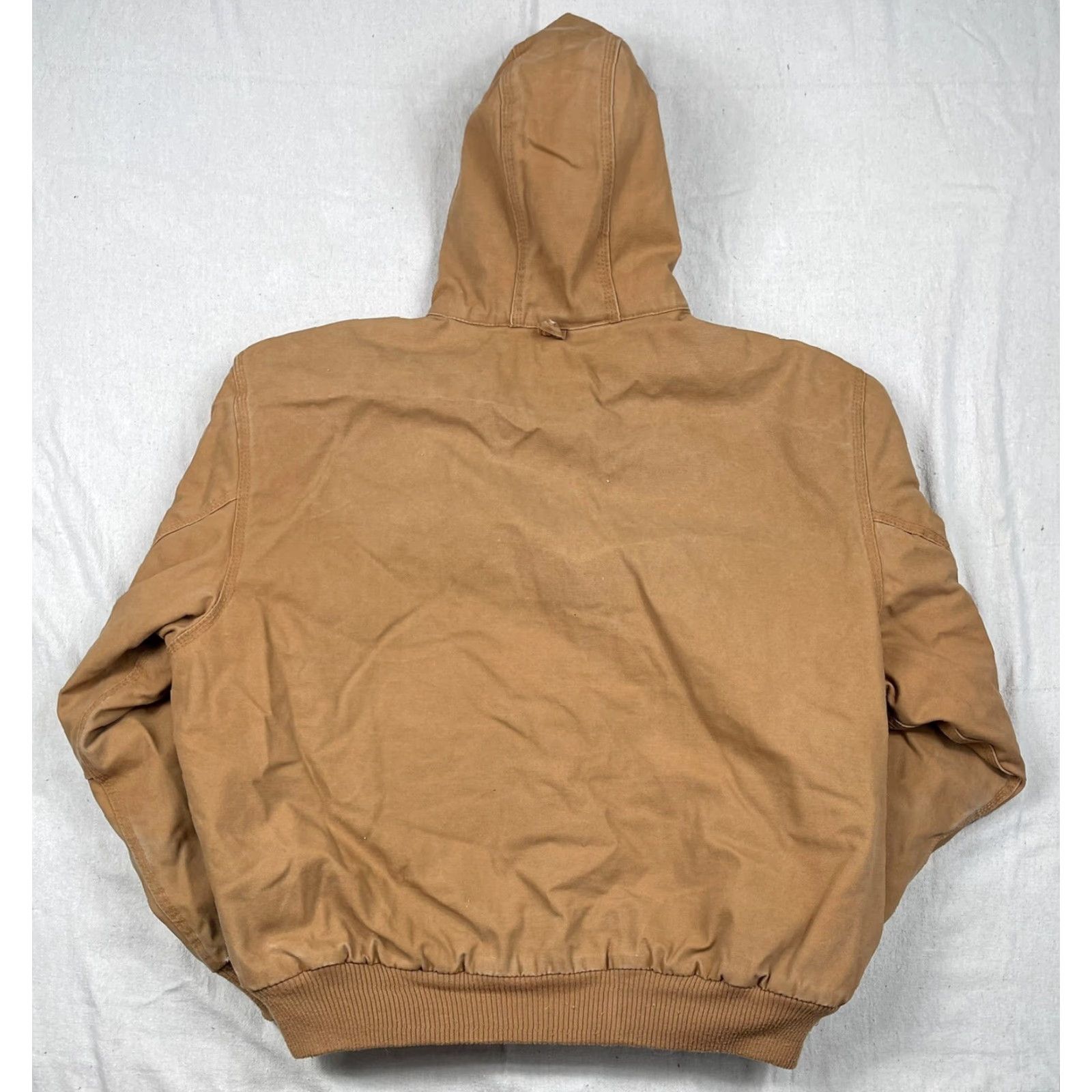 Walls VINTAGE Walls Jacket Full Zip Brown Canvas Men XL Hooded Workwear Casual Zipper Embroidered Logo Frost Pruf 80s 90s Outdoor Size US XL / EU 56 / 4 - 2 Thumbnail