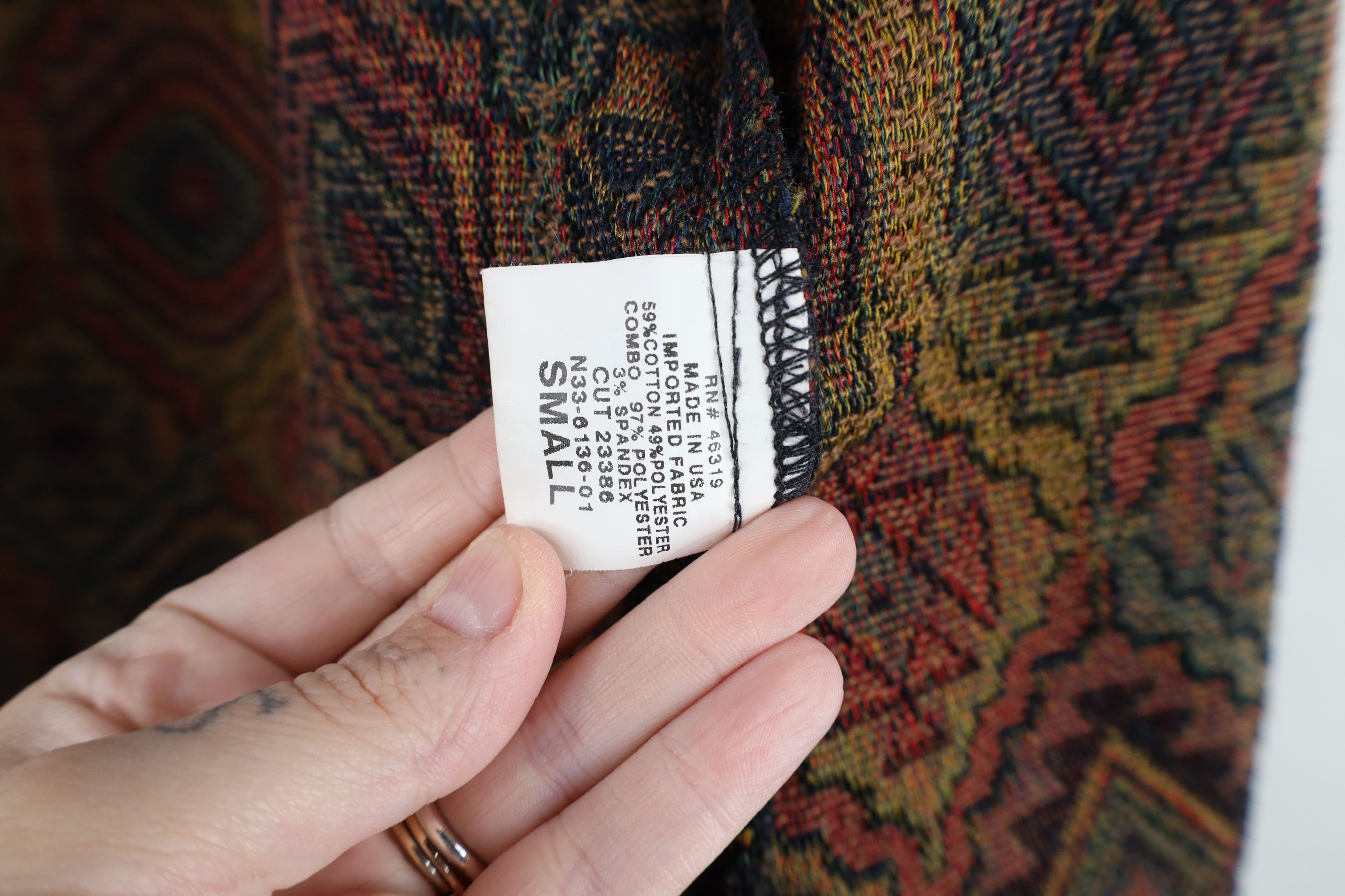 Vintage Vintage 90s Streetwear Geometric Tapestry Blazer Jacket USA Size S / US 4 / IT 40 - 10 Thumbnail
