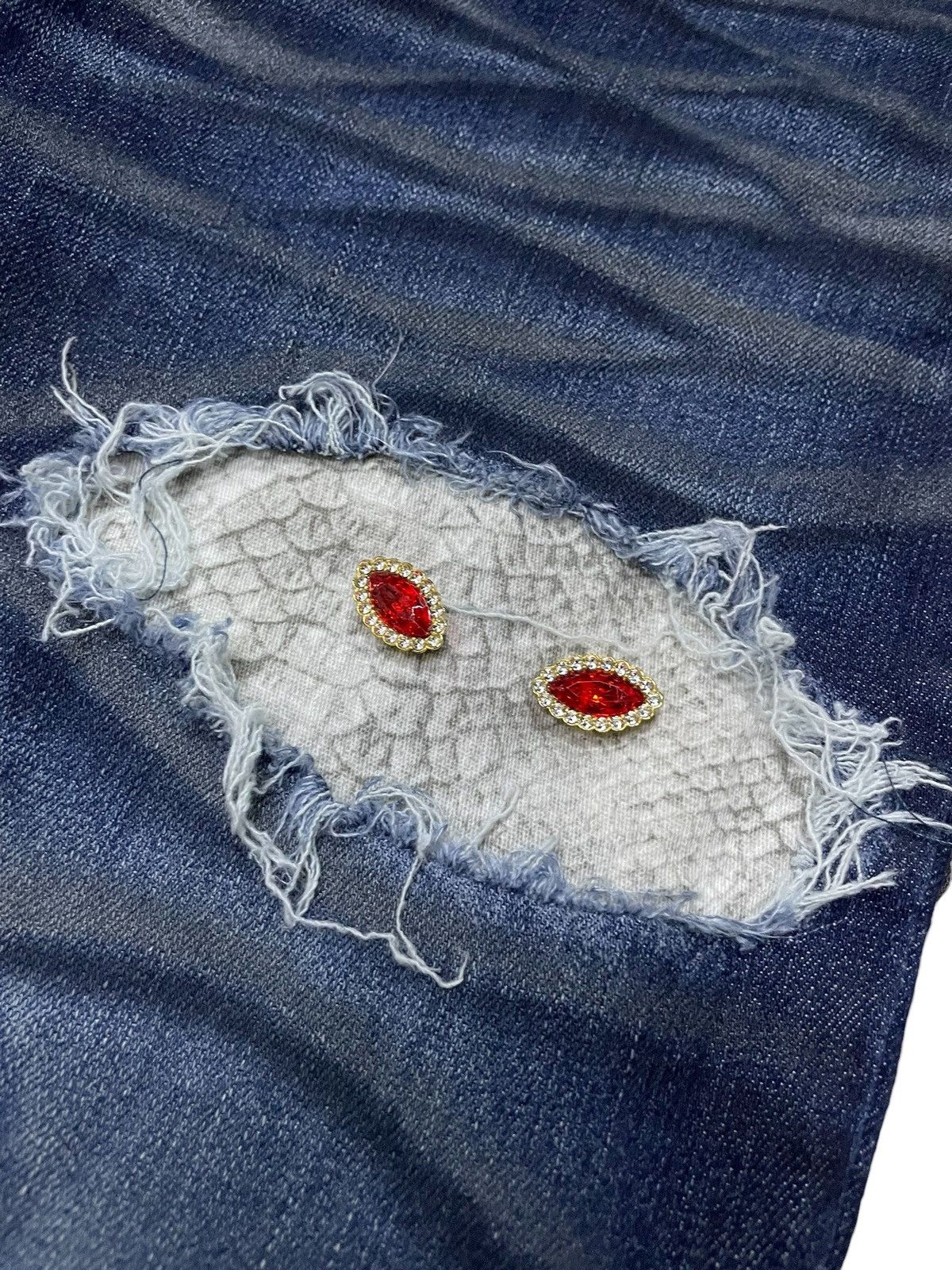 If Six Was Nine × semanticdesign Semantic Design Snake Shedding Skin Stud Flare Stacked Jeans Size US 30 / EU 46 - 7 Thumbnail
