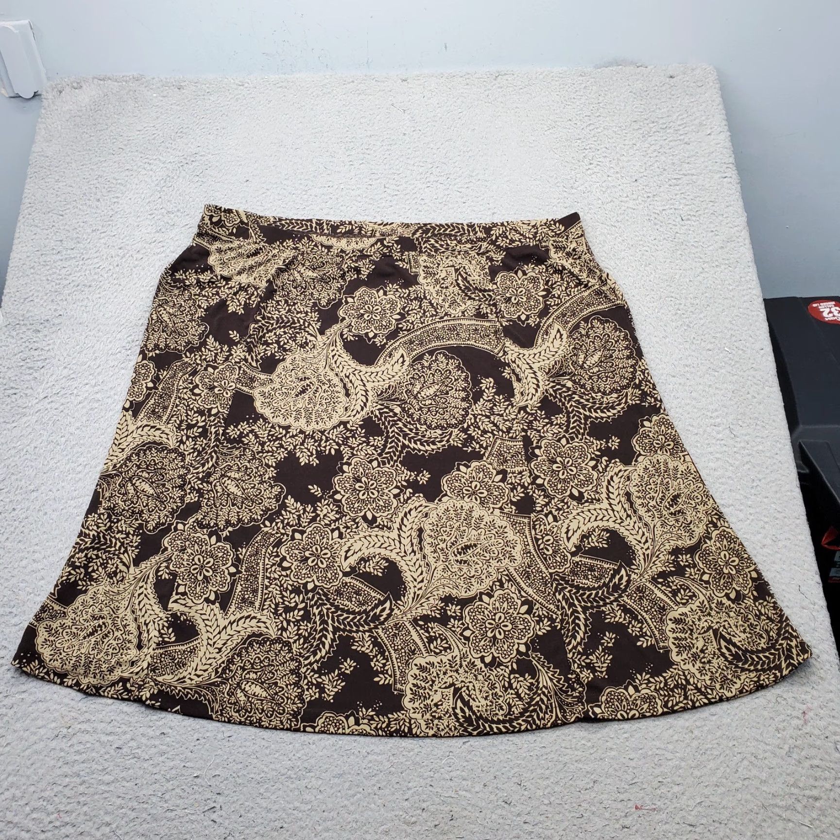 Avenue Avenue Womens Skirt 22 Multicolor Floral A-Line High Waist Pull On Short - Size 22 Womens Mode Size 40" / US 18 - 2 Thumbnail