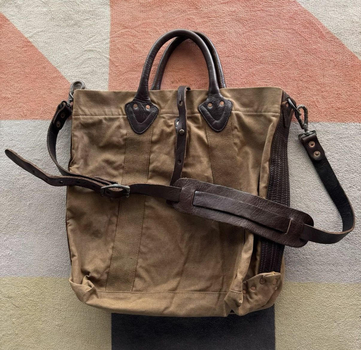 Polo Ralph Lauren RRL Waxed Canvas Tote Bag Ralph Lauren K22 Size ONE SIZE - 2 Thumbnail