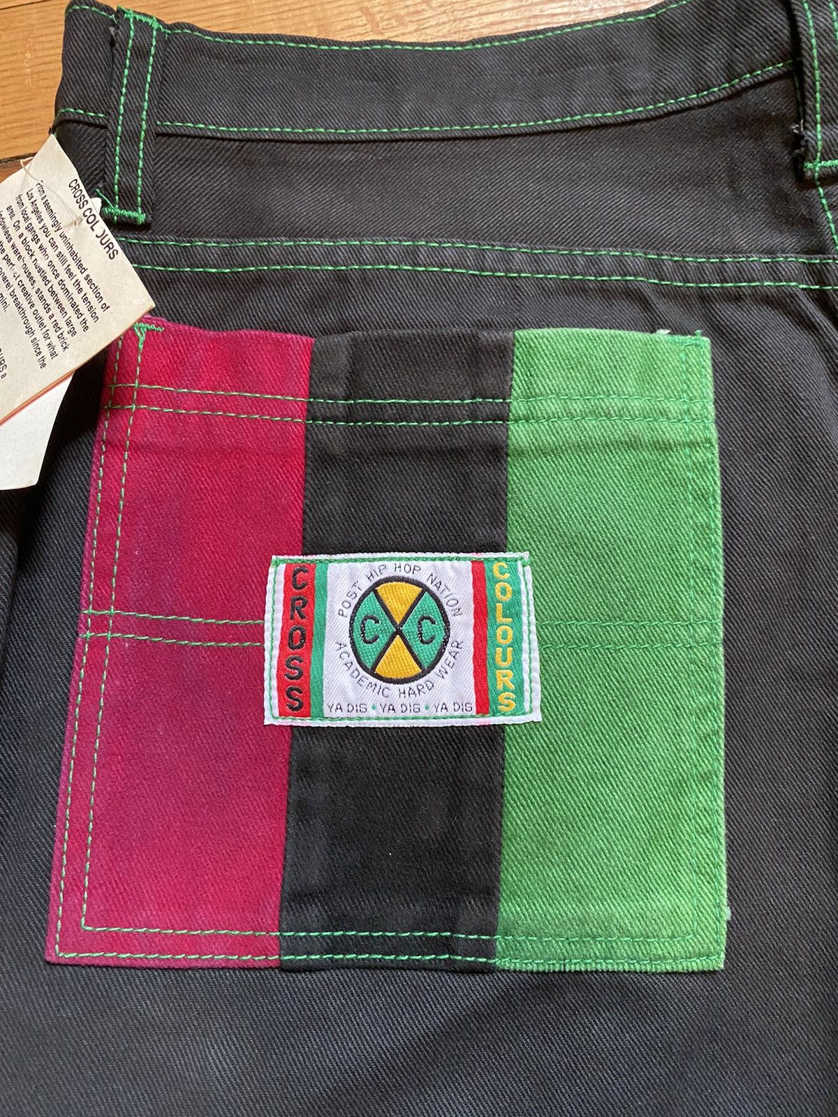 Cross Colours × JNCO × Vintage Deadstock Vintage 90s Cross Colours Jorts Size US 38 / EU 54 - 8 Thumbnail