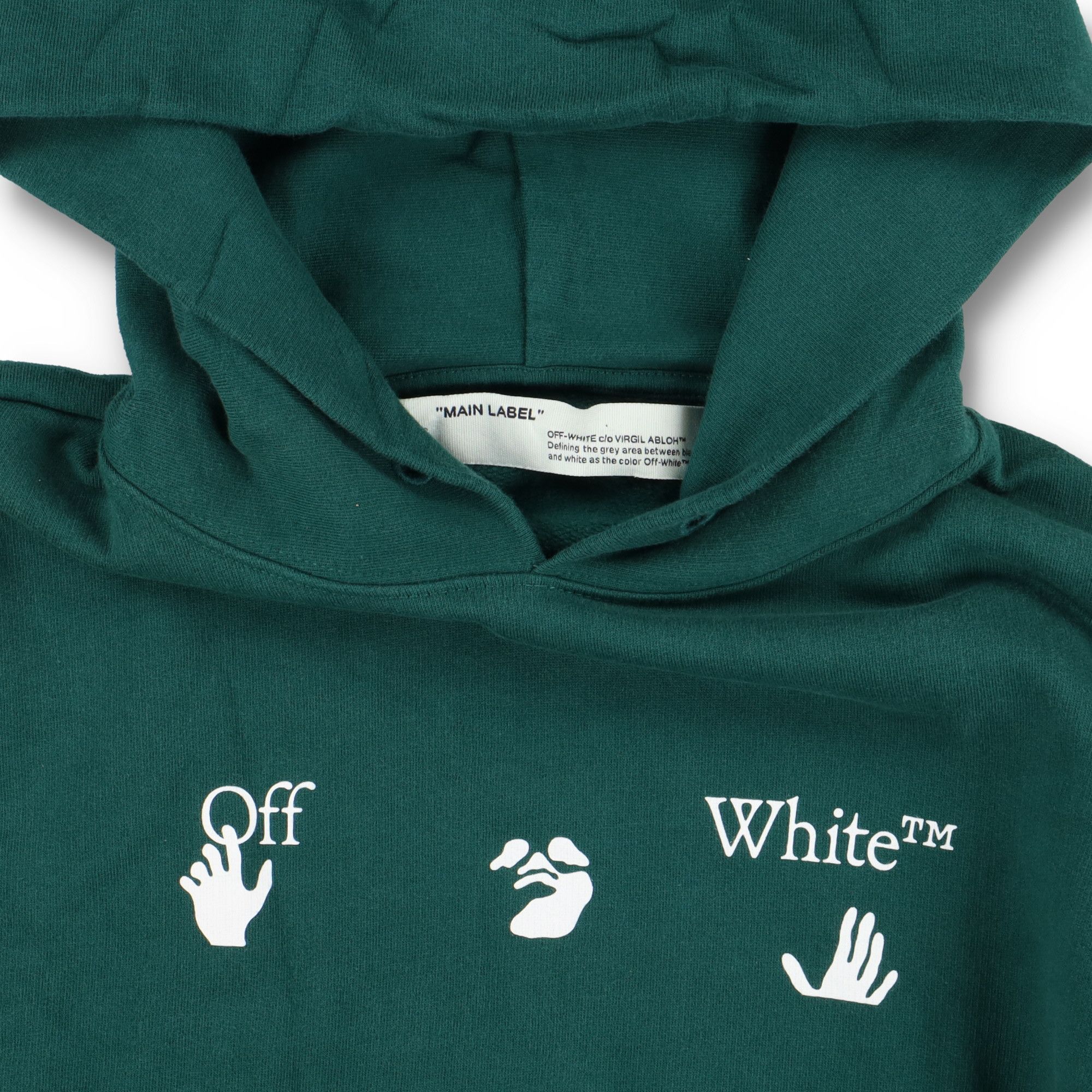 Off-White Green Big Swimming Man Logo Hoodie Size US M / EU 48-50 / 2 - 5 Thumbnail
