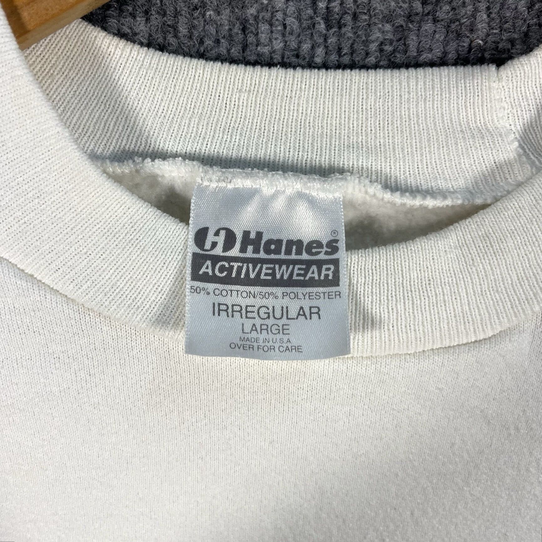 Hanes VINTAGE 80s International Polo Club Sweatshirt Men’s L White Crew Neck Pullover Hanes 90s USA Made Horse Equestrian Size US L / EU 52-54 / 3 - 3 Thumbnail