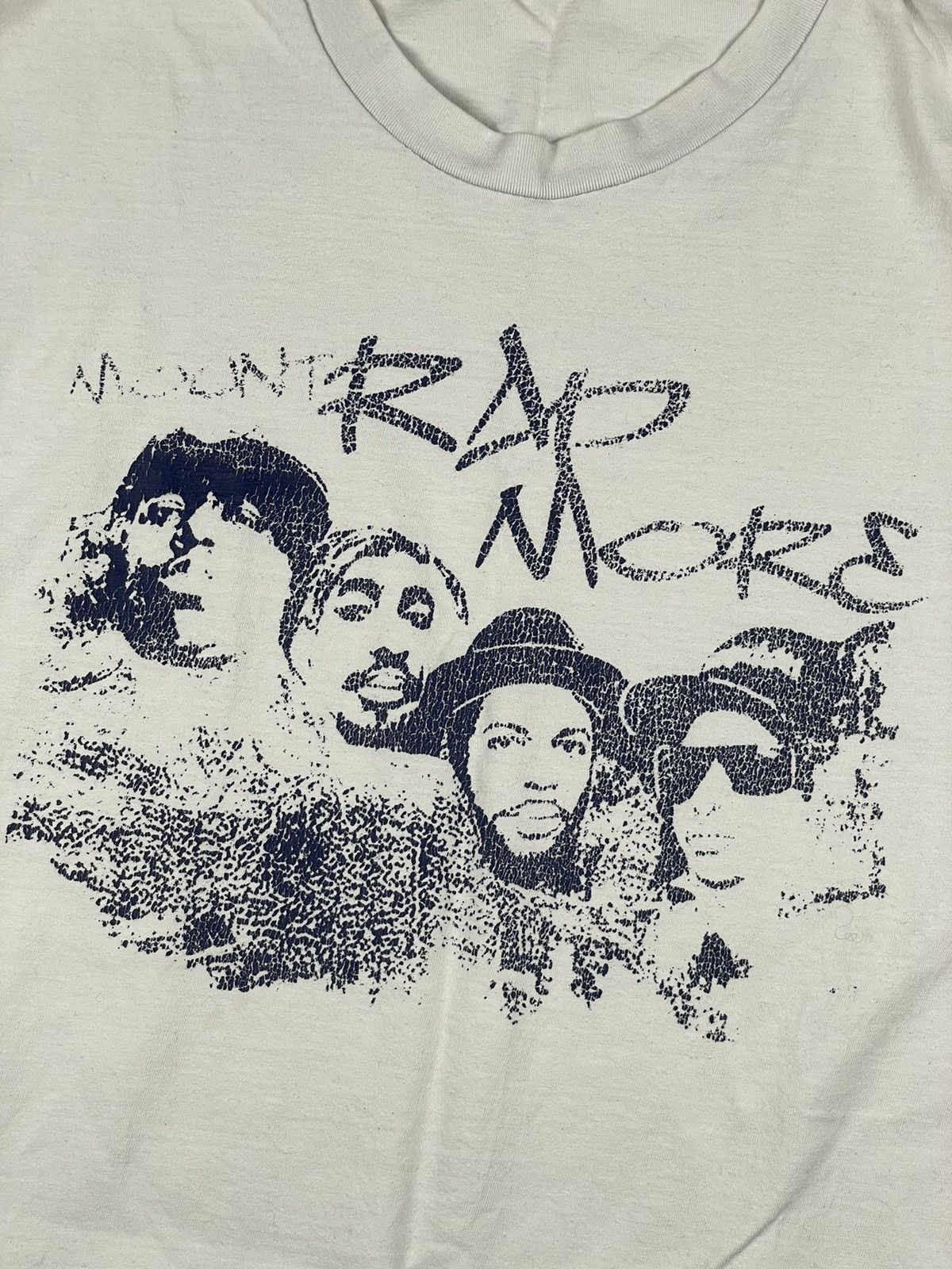 Vintage Mount rapmore t shirt white rare rap tee retro Size US L / EU 52-54 / 3 - 2 Thumbnail