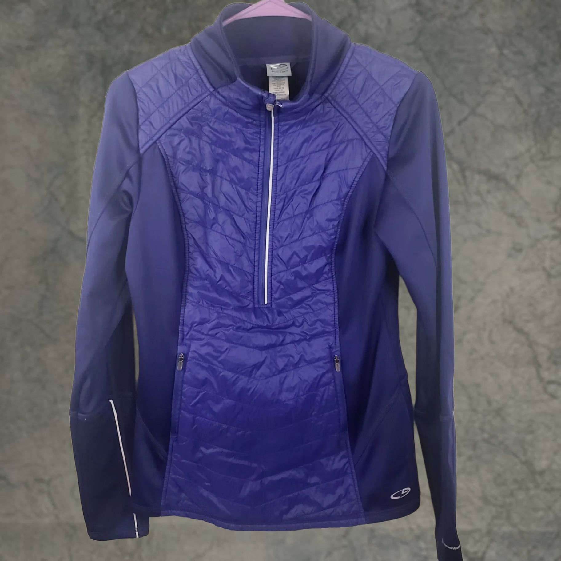 Champion Champion Duo Dry Jacket Blue Sz S Blue Purple Puff Quilt Panels Athletic Size S / US 4 / IT 40 - 1 Thumbnail