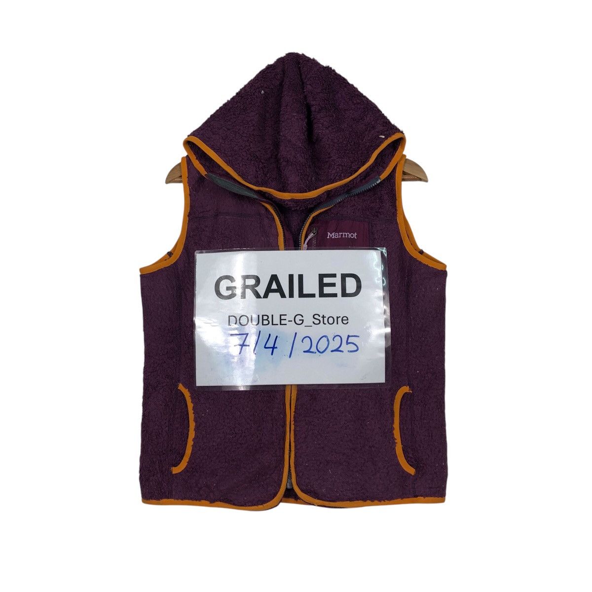 Japanese Brand × Vintage 📌Rich Purple Vintage Dip Pile Sherpa Vest Jacket Marmot Size US L / EU 52-54 / 3 - 1 Thumbnail