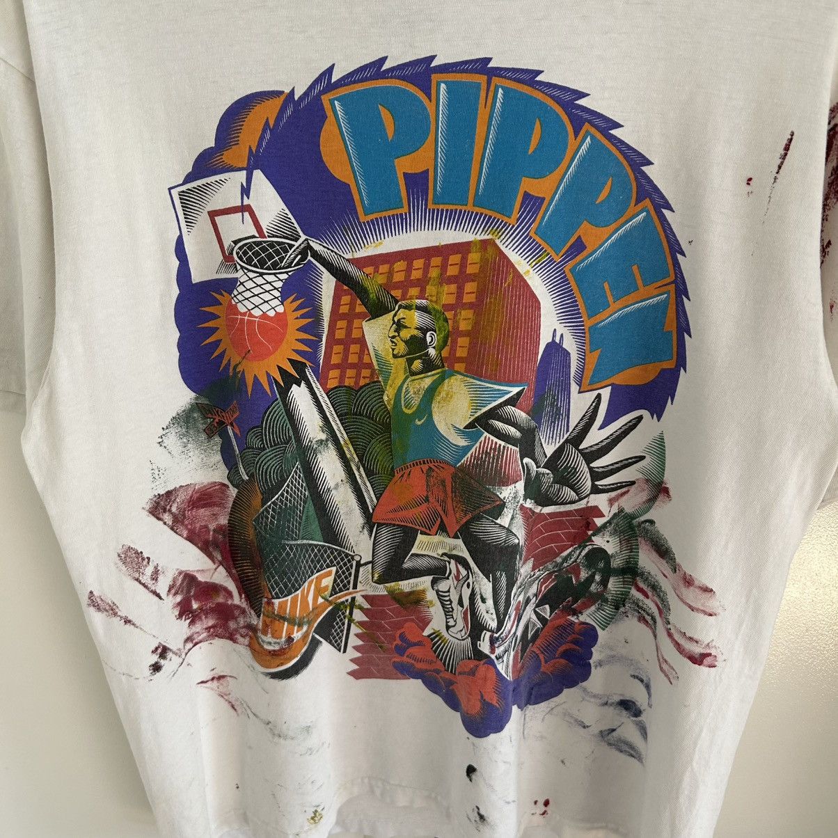 Nike × Vintage Vintages 90s Nike Scottie Pippen Hoop Héroes Tee Size US M / EU 48-50 / 2 - 3 Thumbnail