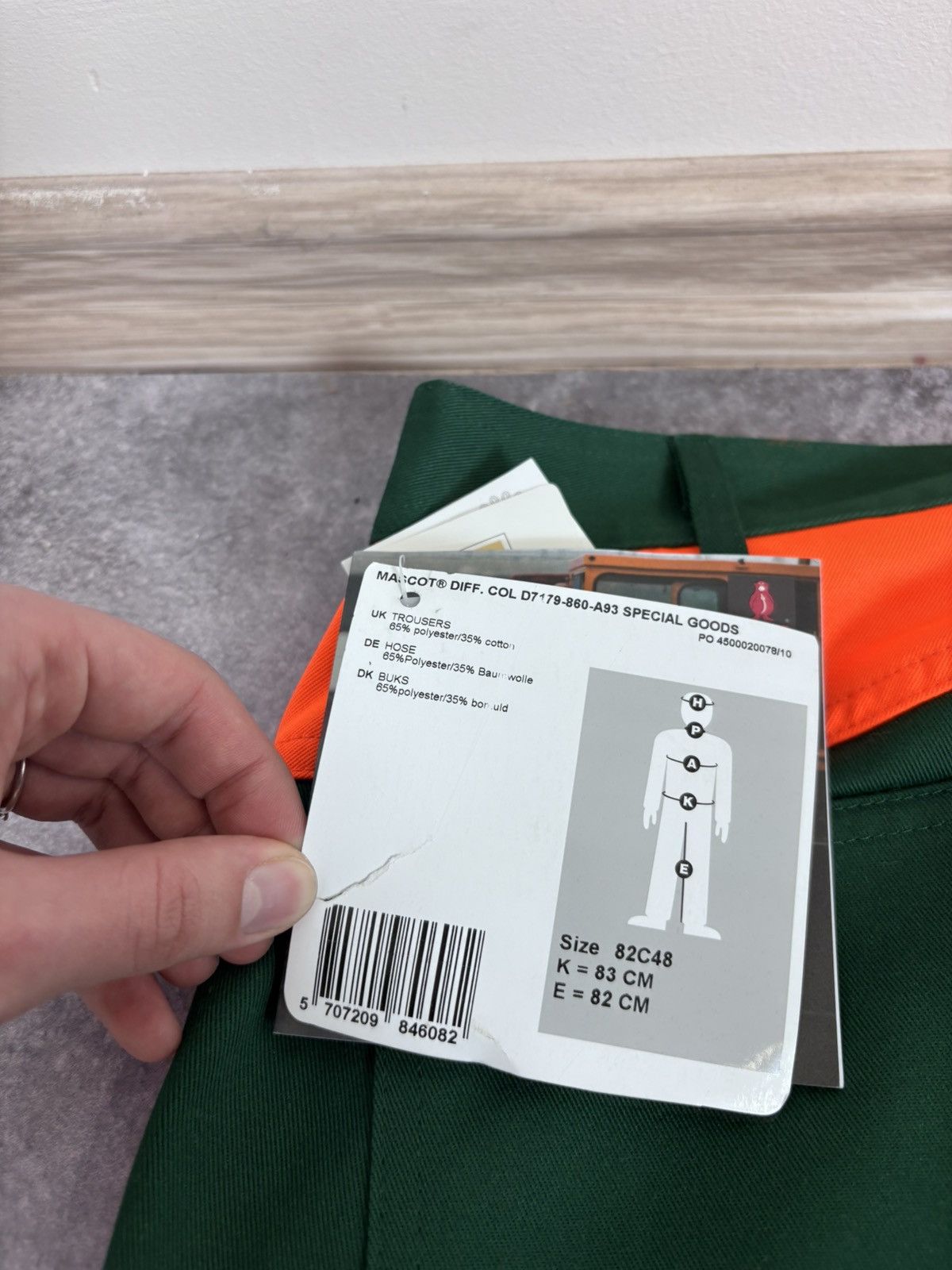 Other Mascot Men’s NWT Reflective Green/Orange Safety Work Pants Size US 32 / EU 48 - 22 Thumbnail
