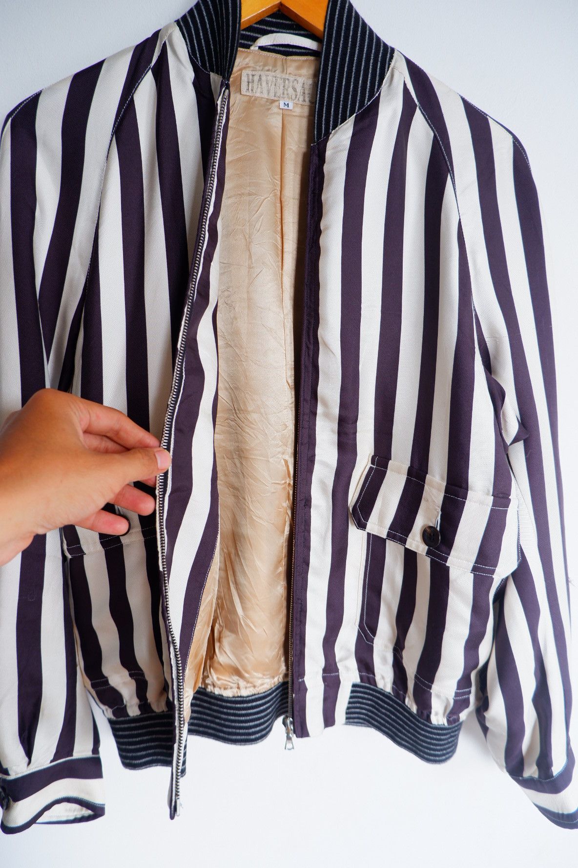 Haversack Haversack Stripes Silk Bomber Jacket Size US M / EU 48-50 / 2 - 4 Thumbnail