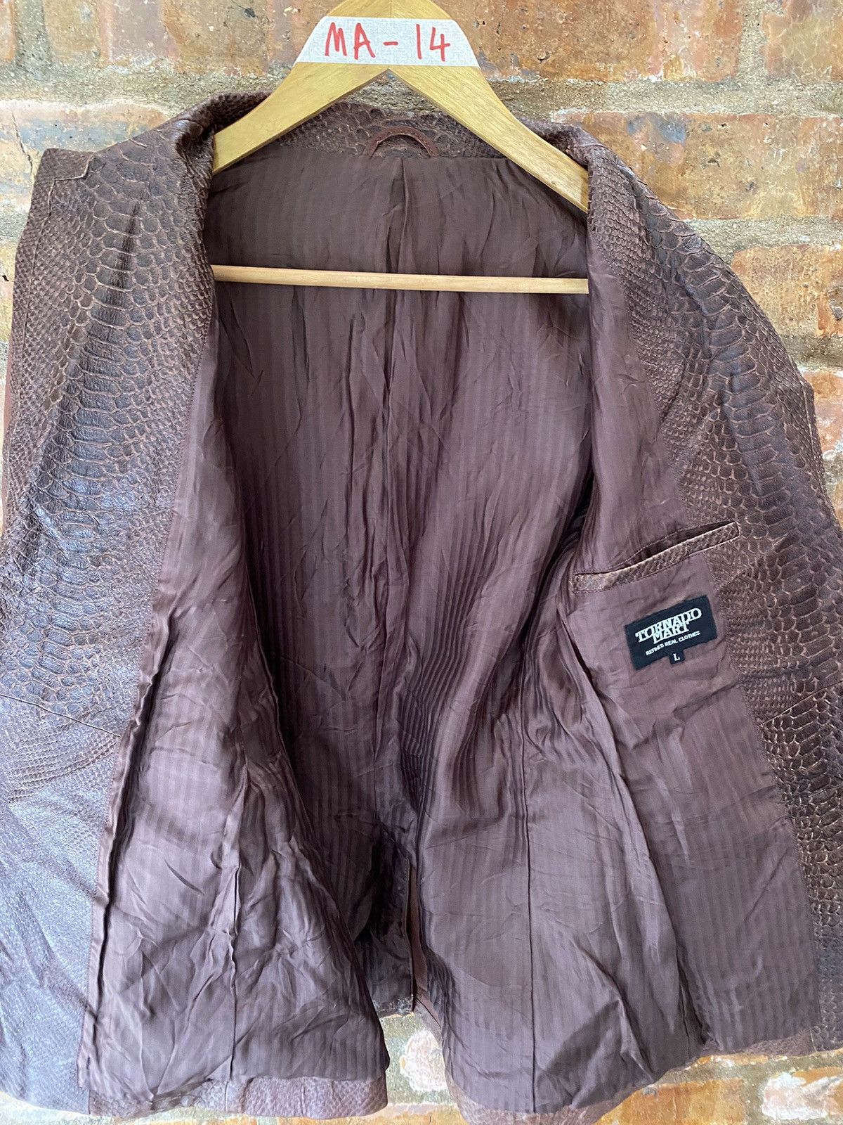 Tornado Mart 🔥🔥🔥Tornado Mart Snake Skin Leather Jacket Size US M / EU 48-50 / 2 - 15 Thumbnail