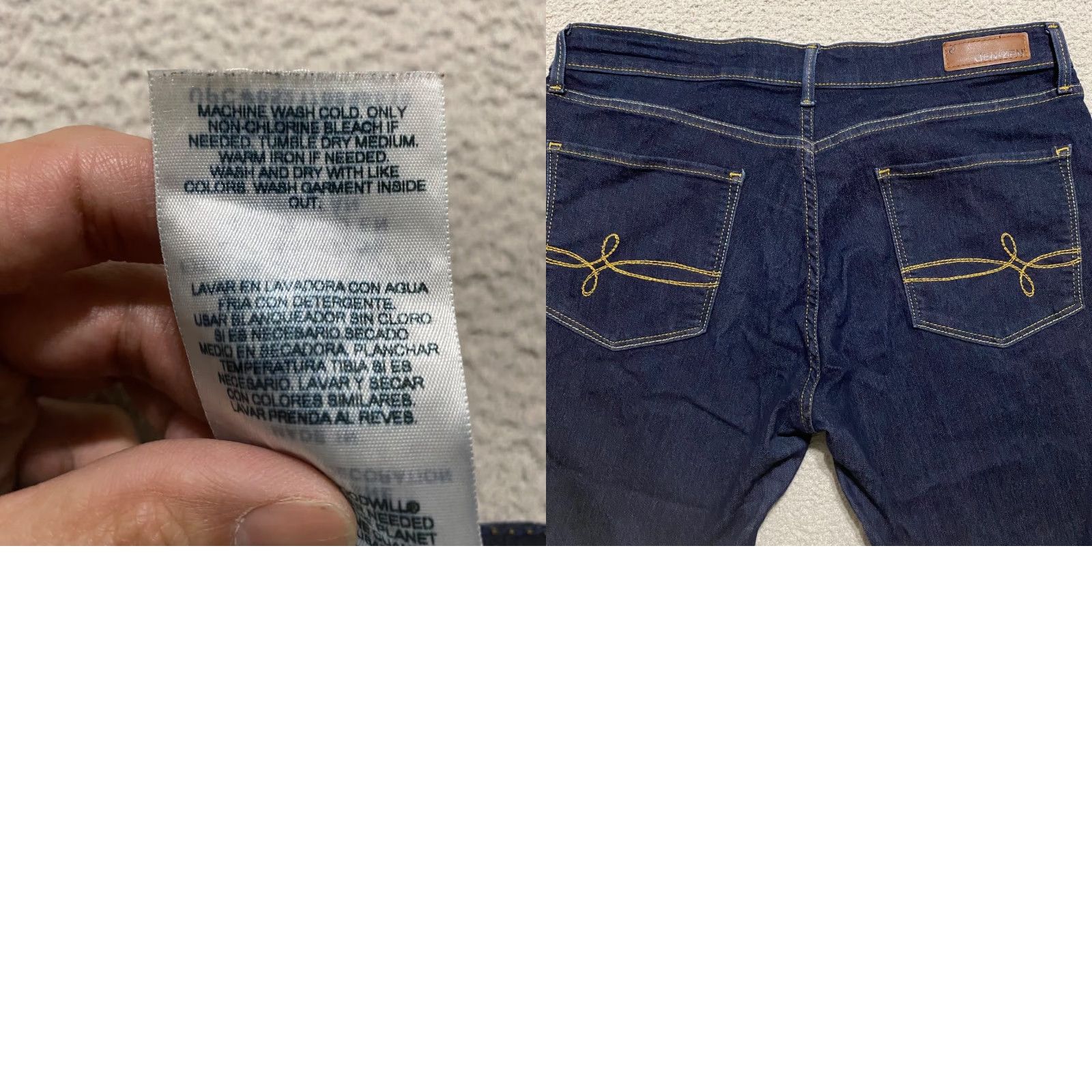 Denizen DENIZEN Jeans Womens Mid Rise Skinny 14 Blue Denim Dark Wash 5-Pocket Design Regular Stretch - Denim - Jeans Womens Size 36" / US 14 / IT 50 - 9 Thumbnail