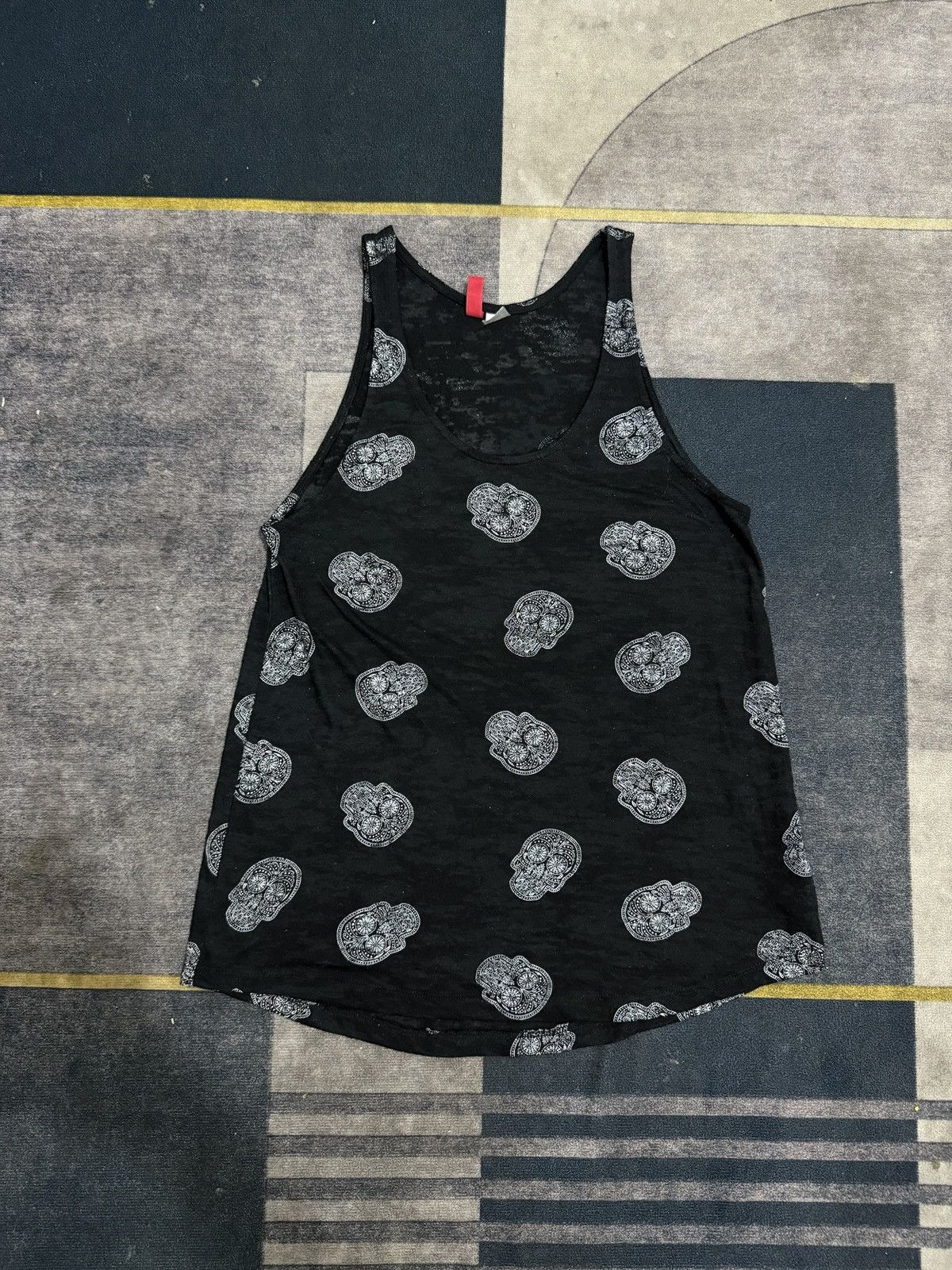 L.G.B. tank top　y2k　skull Amazon.com: Pink Rose Skull - Badass Skeleton Juniors Tank