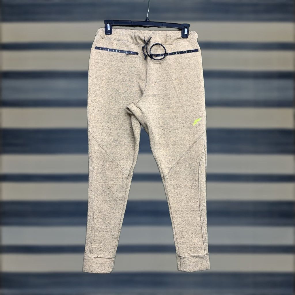 Vintage FLAG NOR FAIL Pants Mens M Jogger Beige Performance Stretch Gym Training Athleisure Size US 31 - 1 Thumbnail