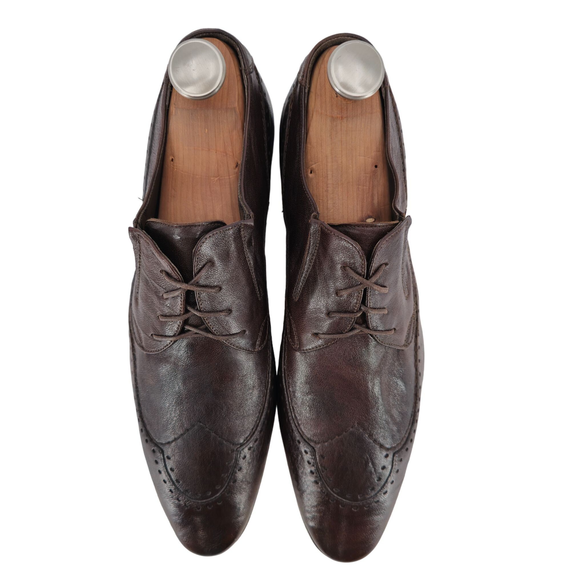Other Italy Vito Della Mora Men Size 10 Unique Dark Brown Leather Size US 10 / EU 43 - 5 Thumbnail